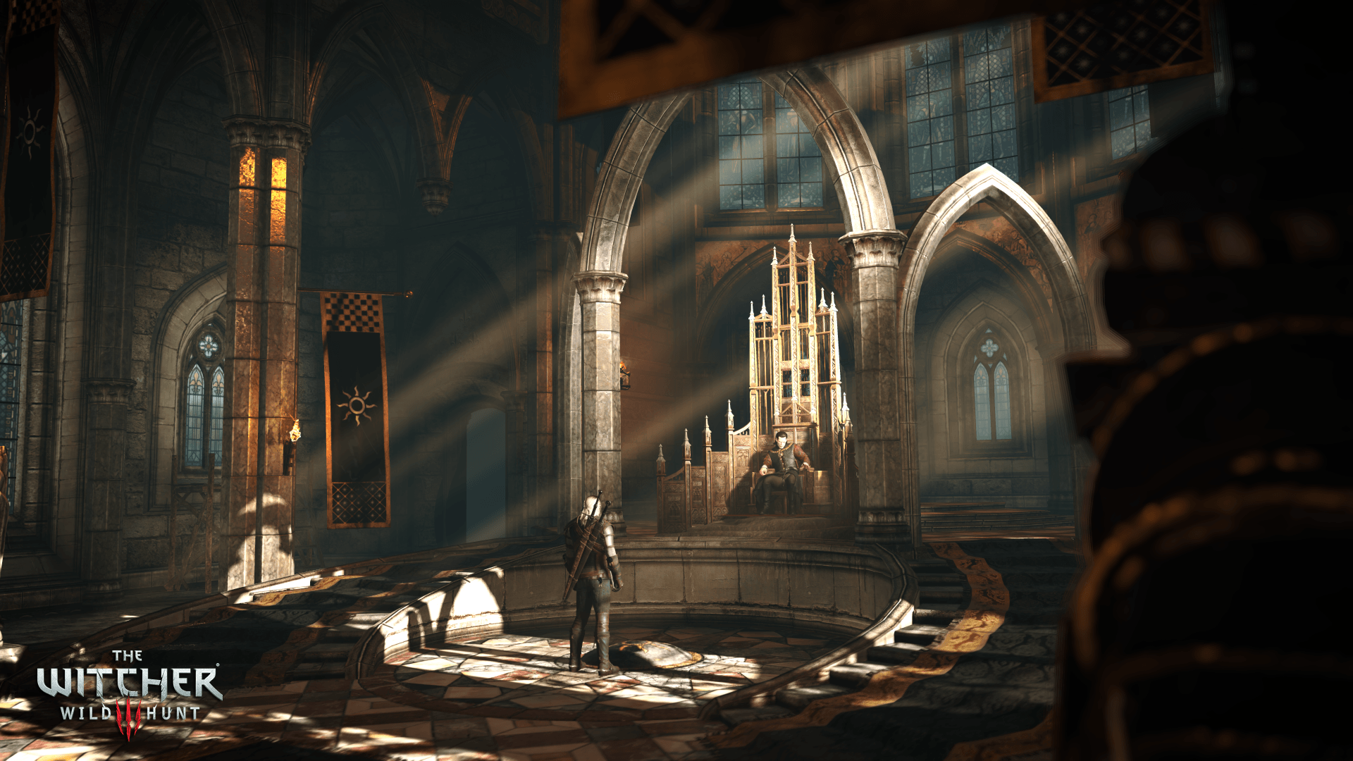 Geralt in cattedrale abbandonata, 1920x1080 1080p, Desktop