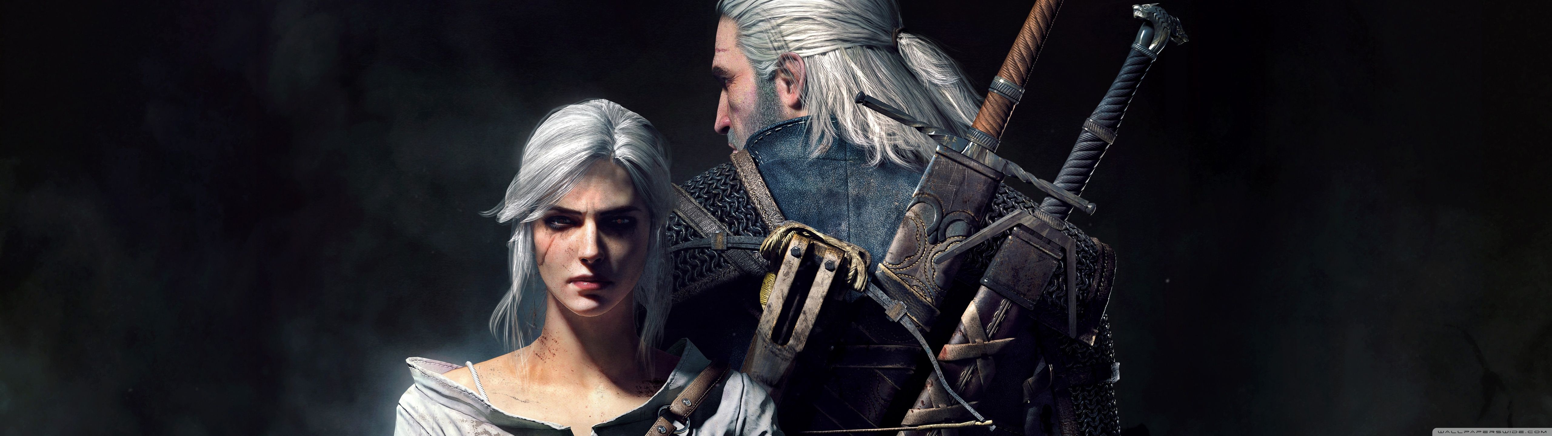 Geralt e Ciri, The Witcher 3, 5120x1440 21:9, Ultrawide