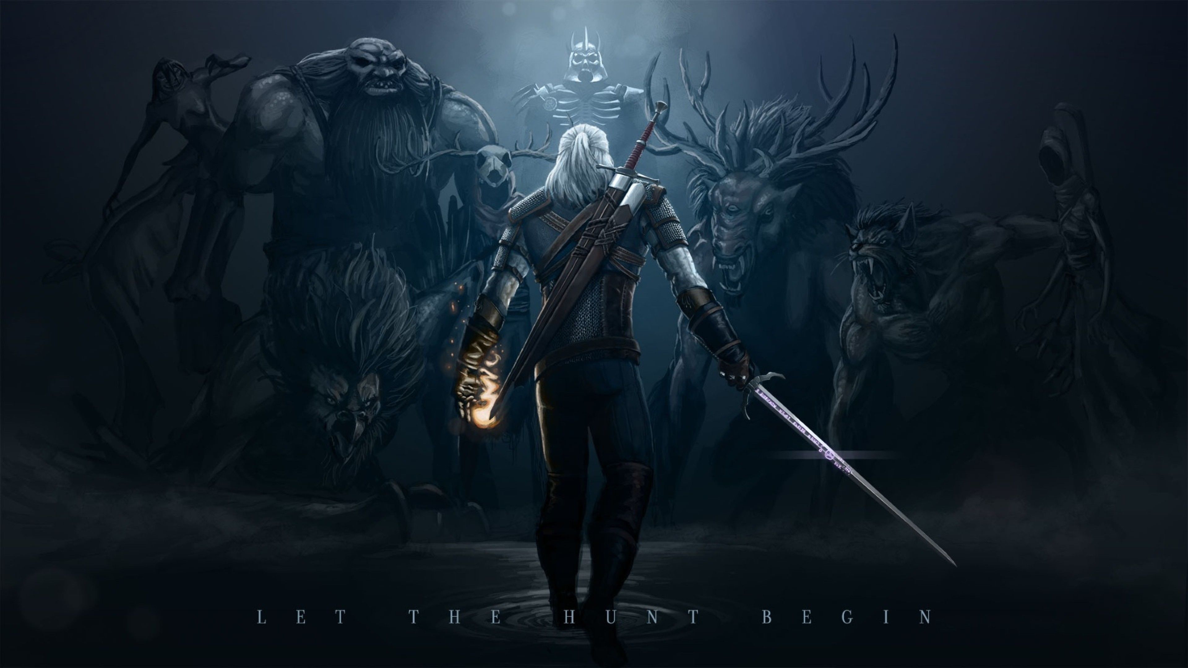 Geralt di Rivia mostri, 3840x2160 UHD, Monitor 4K