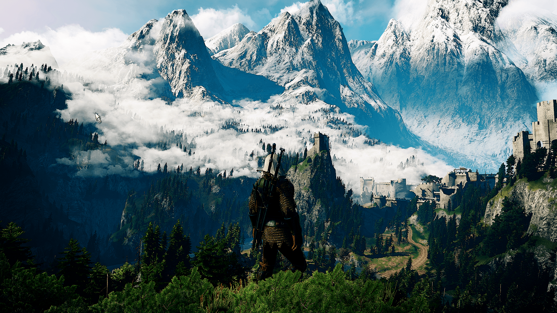 Kaer Morhen montagne innevate Witcher, 1920x1080 1080p, Desktop