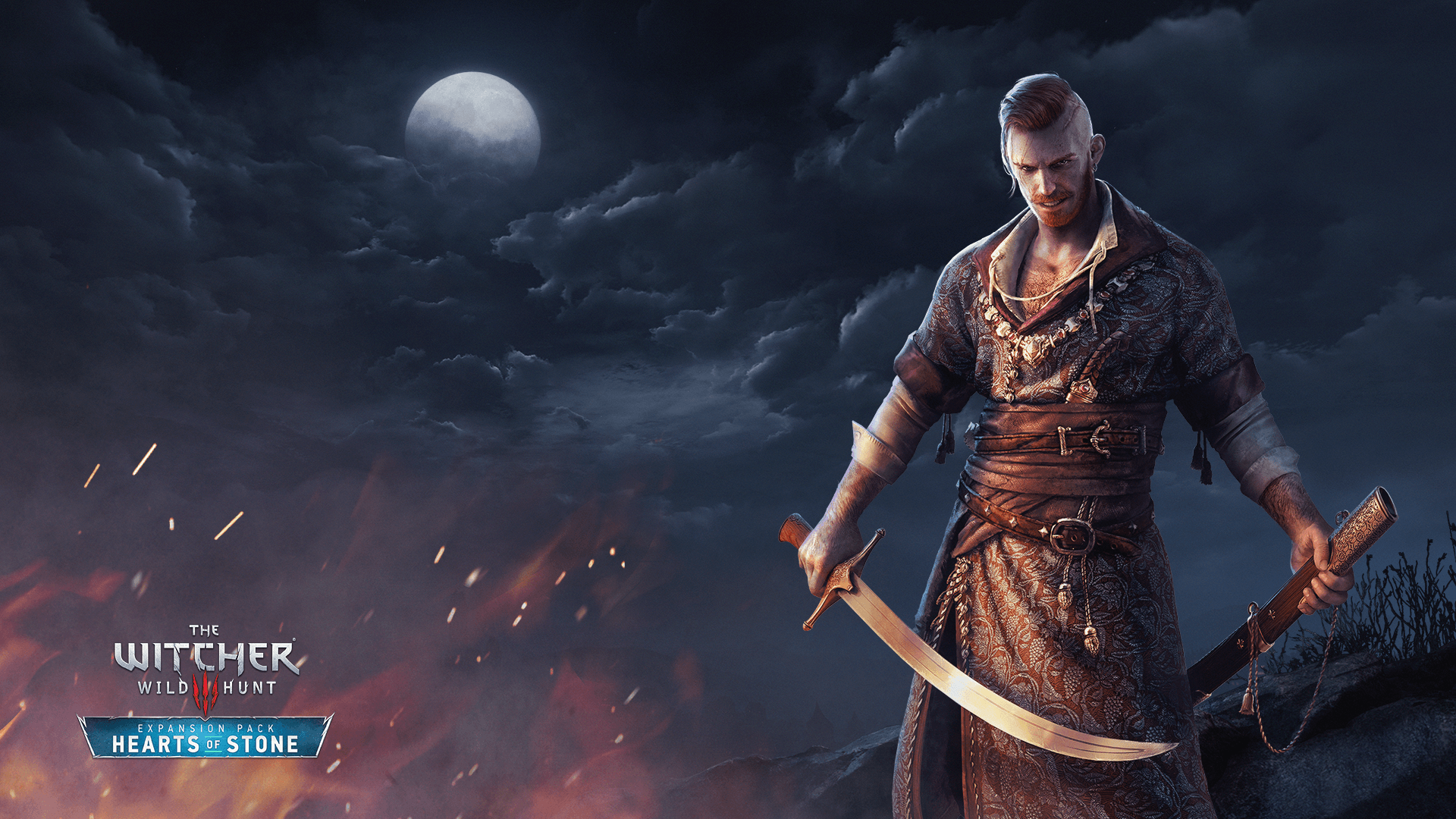 Geralt di Rivia notturno, The Witcher, 1920x1080 Full HD, PC
