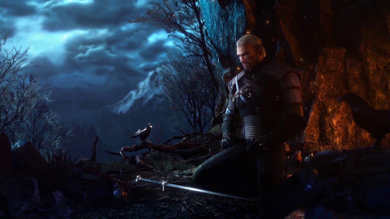 Geralt di Rivia notte, 1280x720 HD, PC Desktop