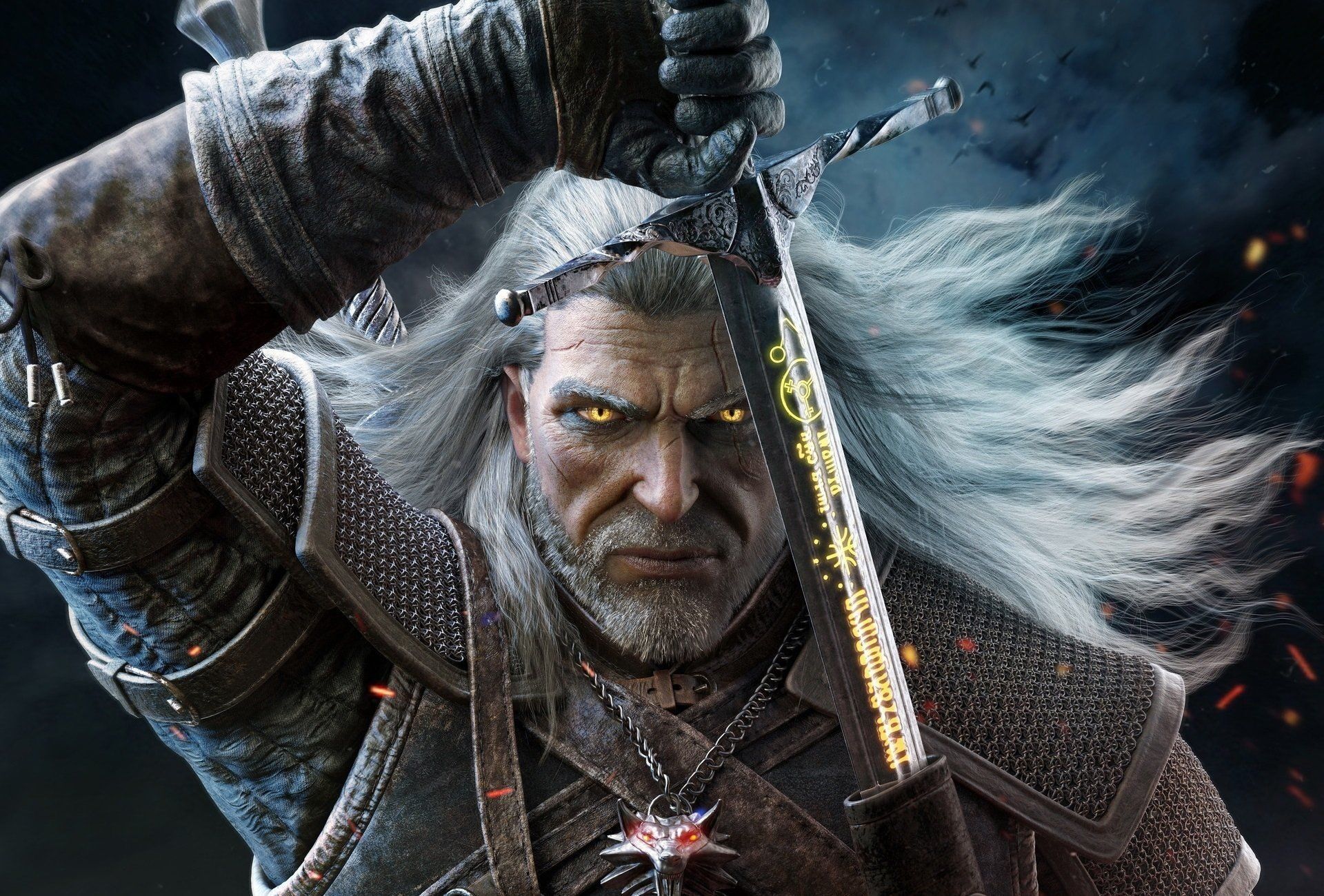 Geralt of Rivia spada, 1920x1300 Full HD+, Desktop