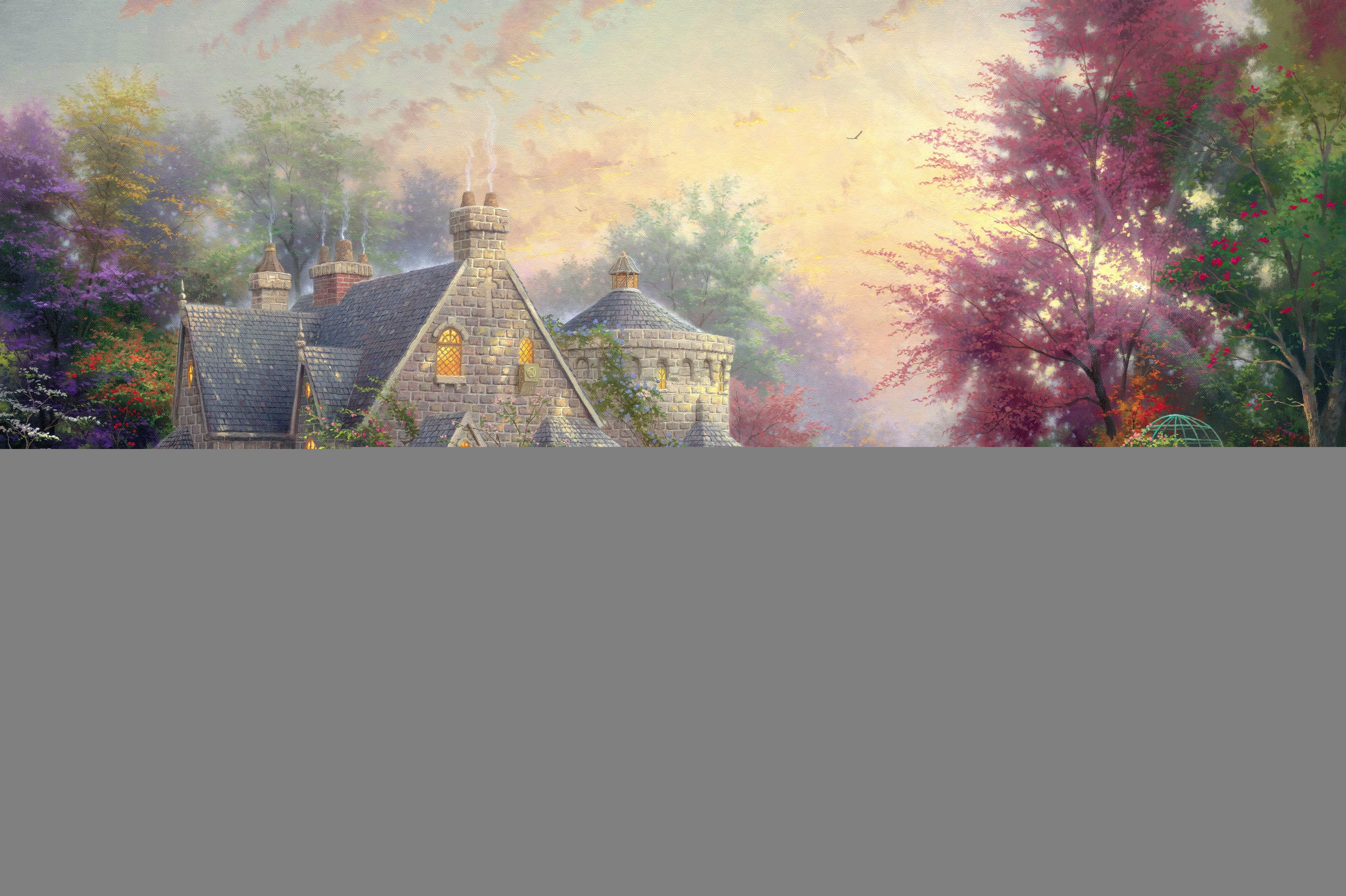 Cottage autunnale con ponte e fiume, 1920x1080 Full HD, PC Desktop