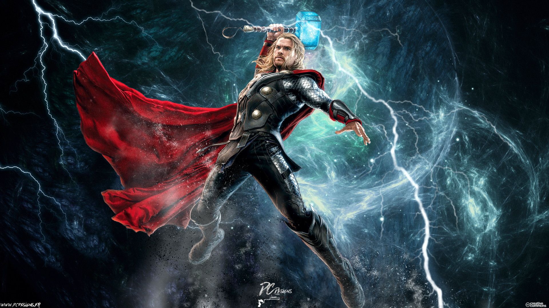 Thor con martello e fulmini, 1920x1080 1080p, Monitor Gaming