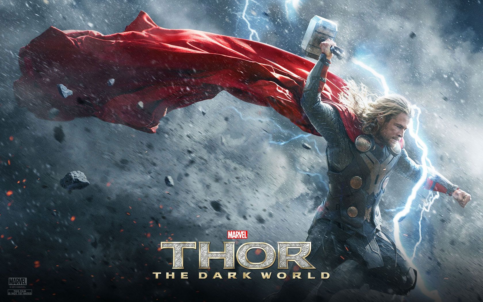 Thor con martello e mantello rosso, 1680x1050 900p, Desktop