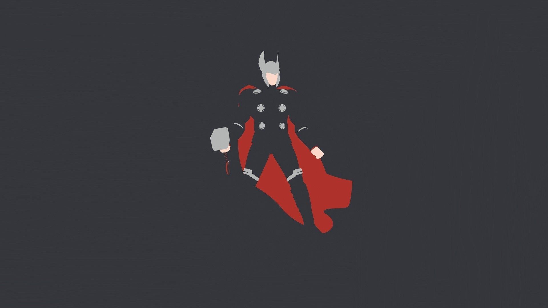 Thor minimalista con mantello, 1920x1080 1080p, Desktop