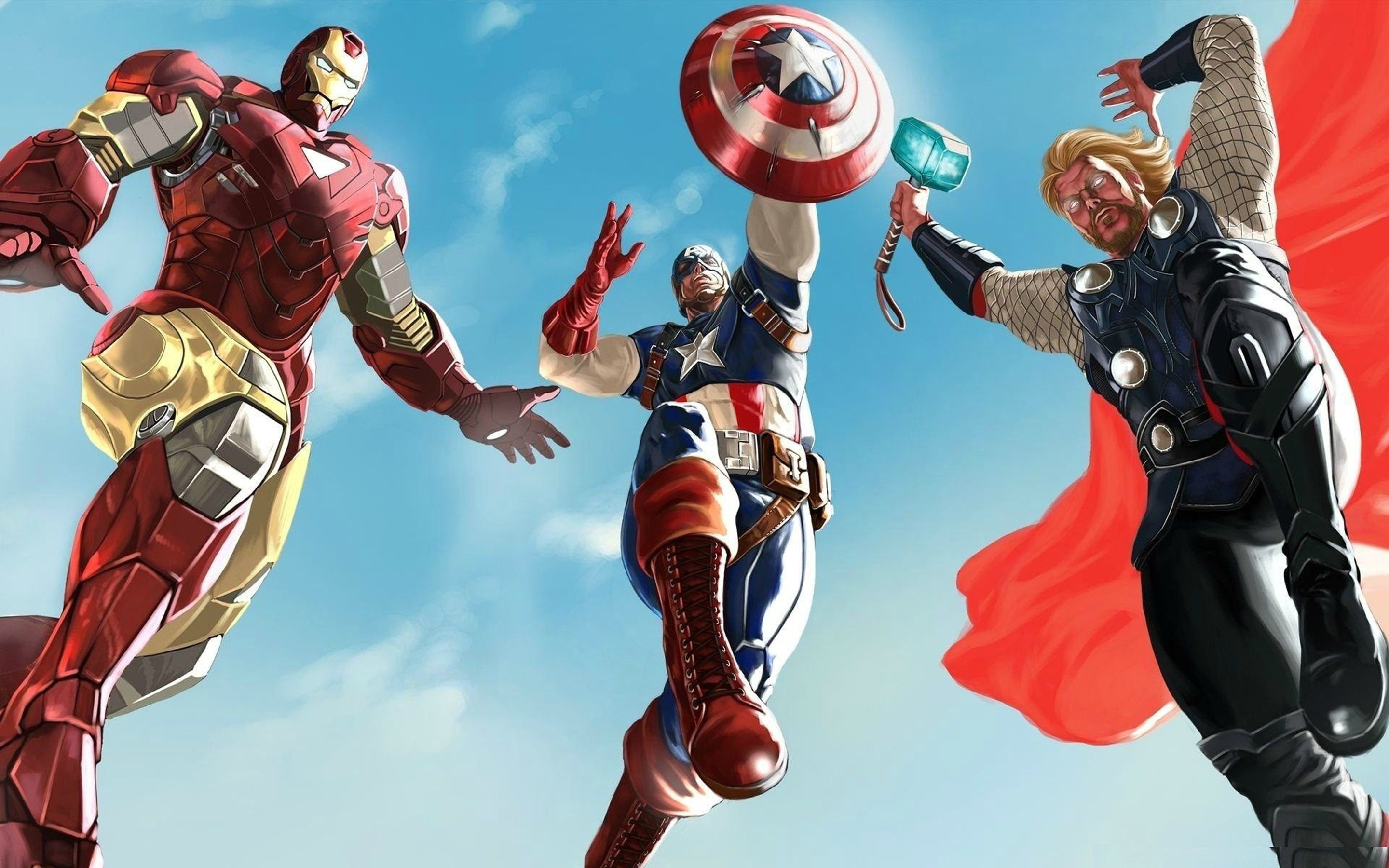 Iron Man Captain America e Thor, Tony Stark, 2880x1800 WQXGA, PC