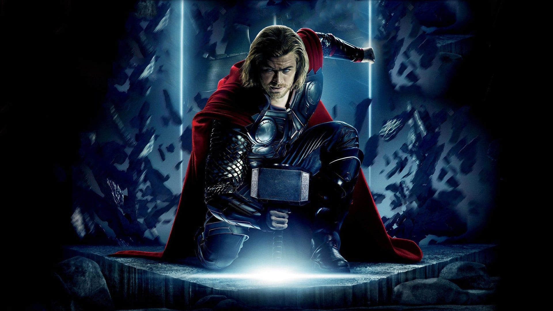 Thor inginocchiato con martello, 1920x1080 Full HD, PC Desktop