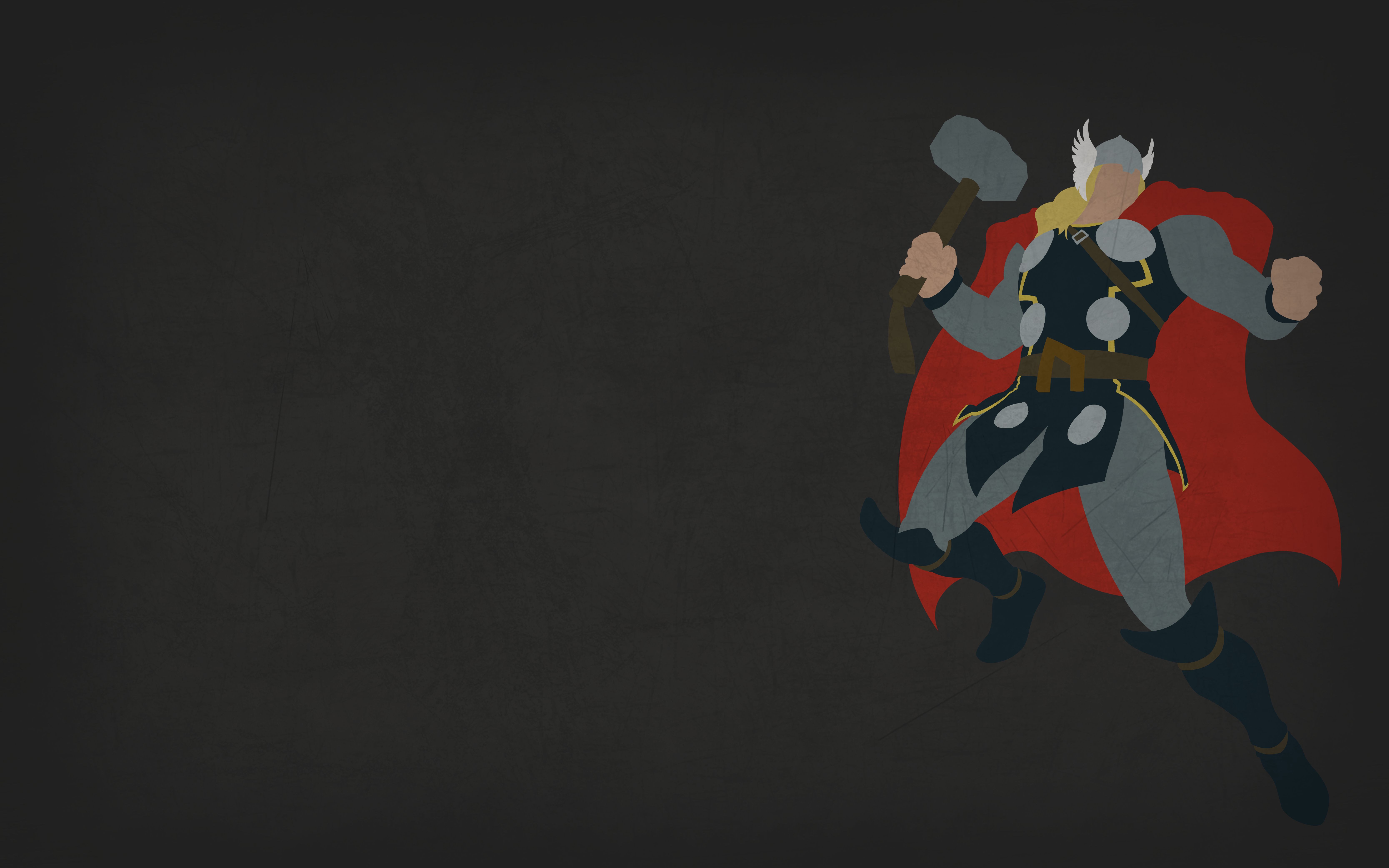 Thor minimalista silhouette Marvel, MCU, 6667x4167 Ultra HD, PC
