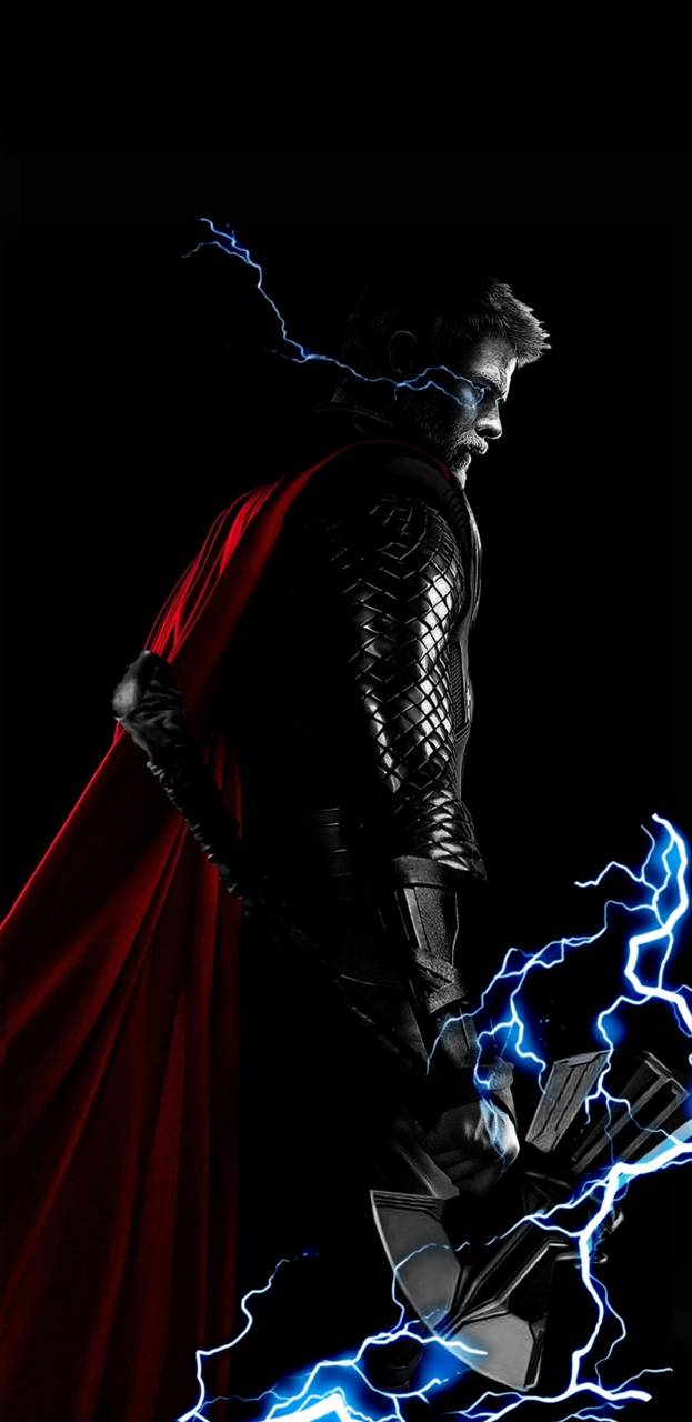 Thor con fulmini e mantello rosso, 623x1280 Full HD Verticale, iPhone