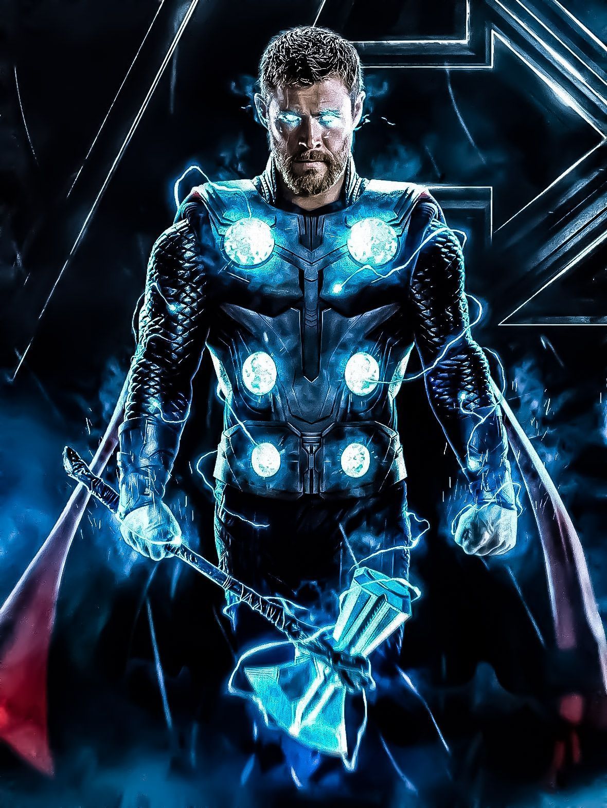 Thor con Stormbreaker luminoso, 1180x1572 Full HD Verticale, Smartphone