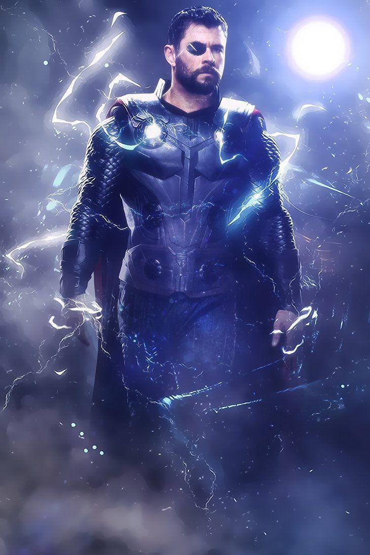 Thor con fulmini blu, 730x1095 Verticale, Telefono