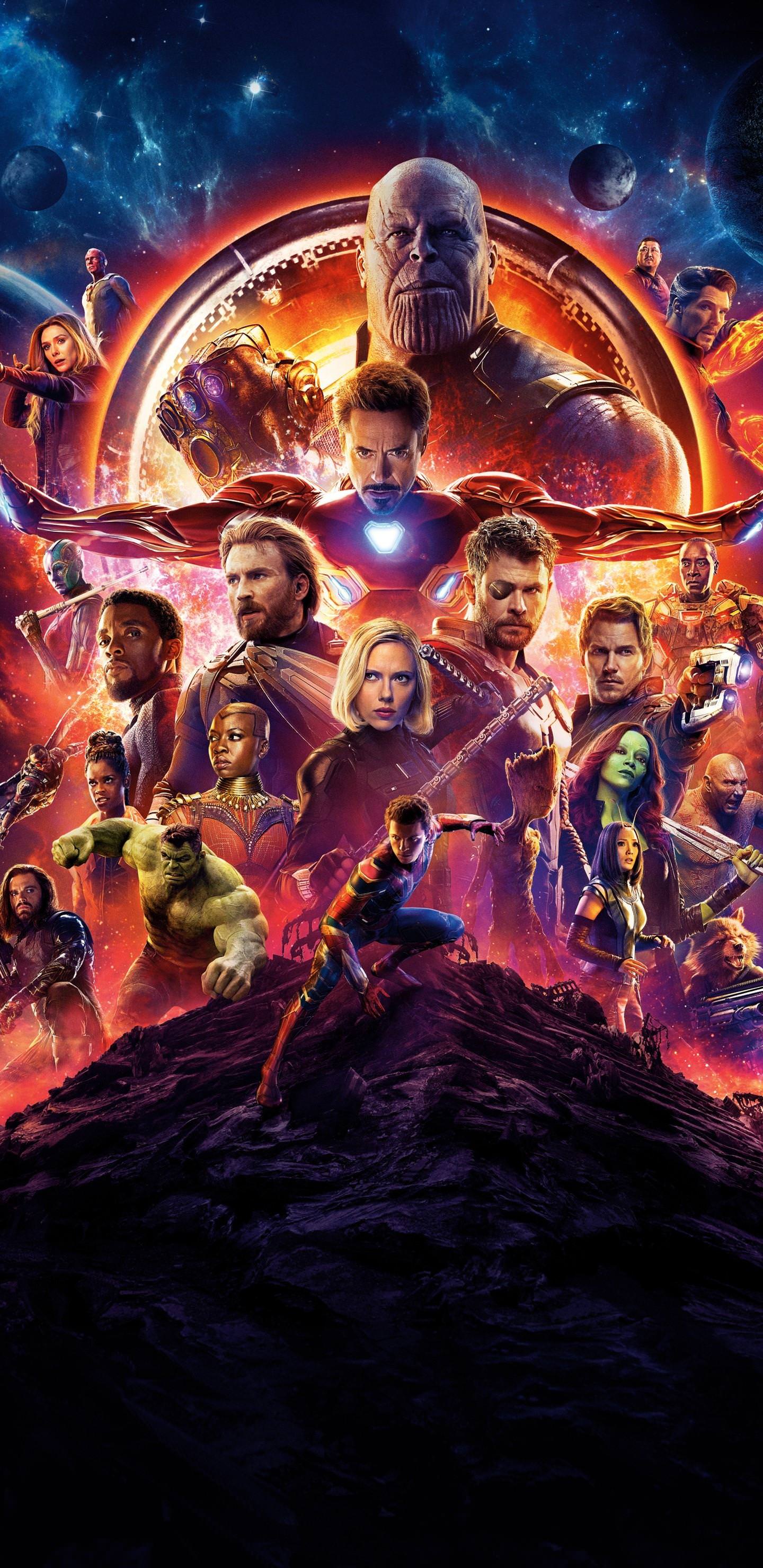 Avengers Infinity War poster, Marvel, 1440x2960 Verticale, Telefono
