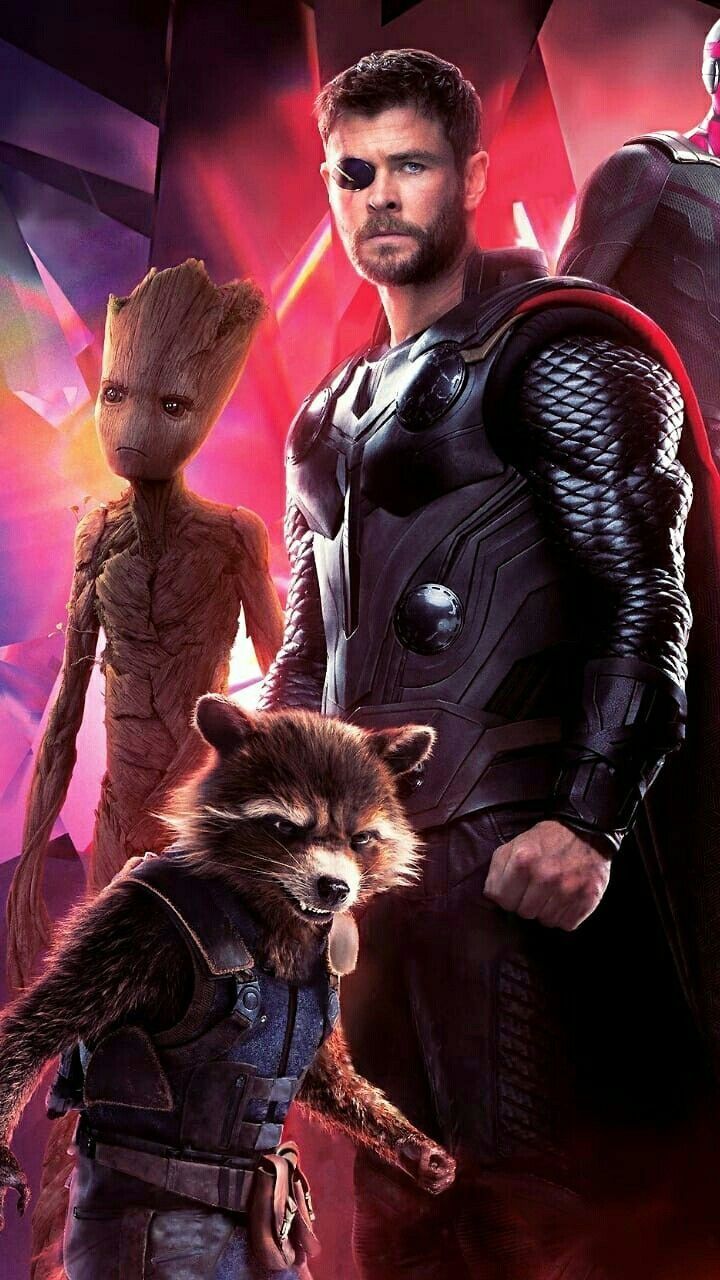 Thor, Groot e Rocket Raccoon, 720x1280 Verticale, Telefono