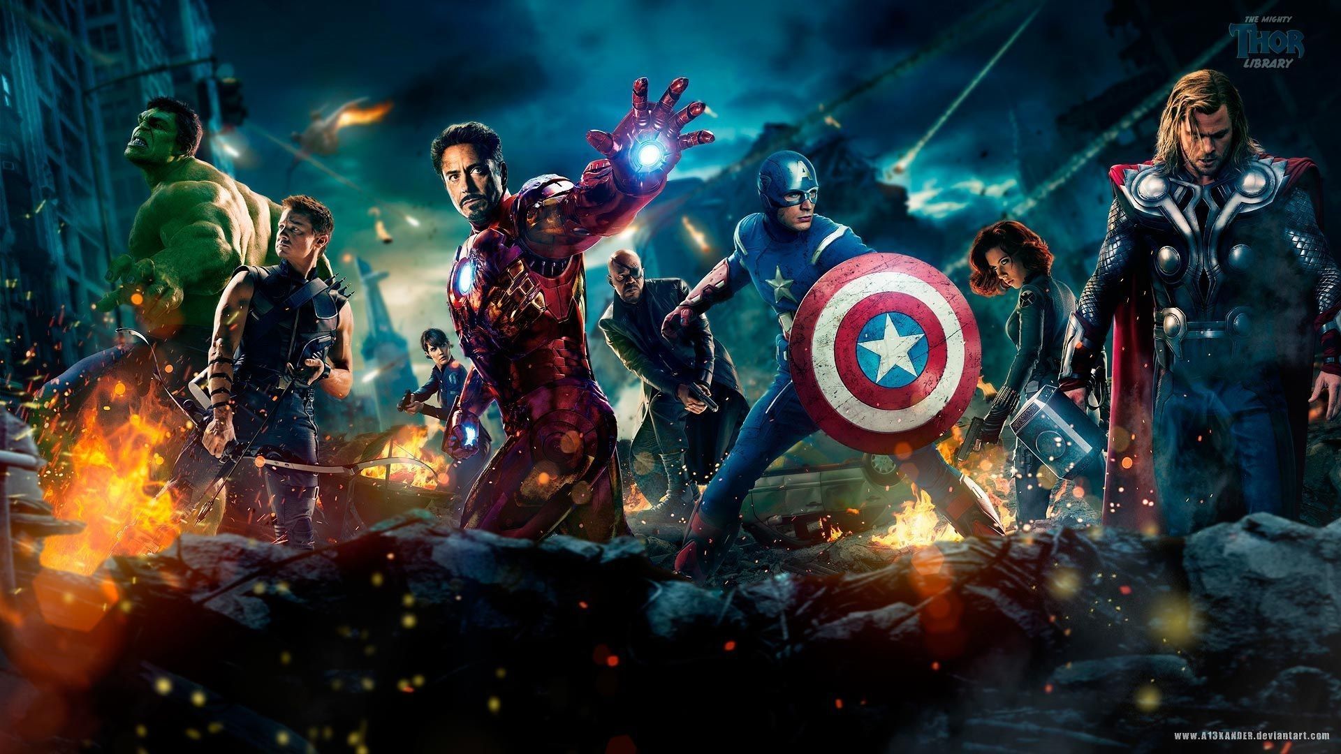 Avengers supereroi gruppo Marvel, MCU, 1920x1080 1080p, Monitor Gaming