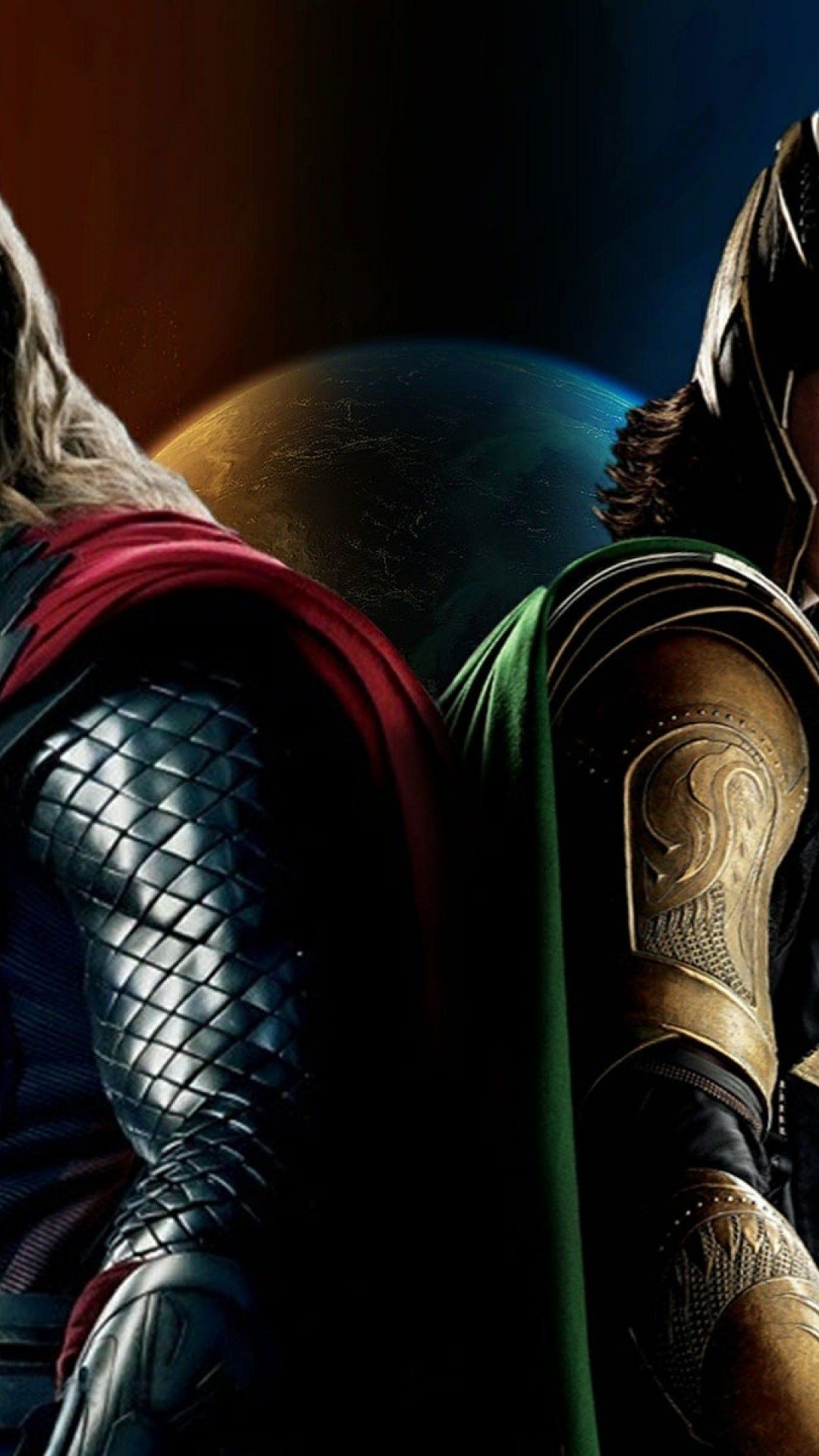 Thor e Loki, mantelli rosso e verde, 1080x1920 Verticale, Mobile
