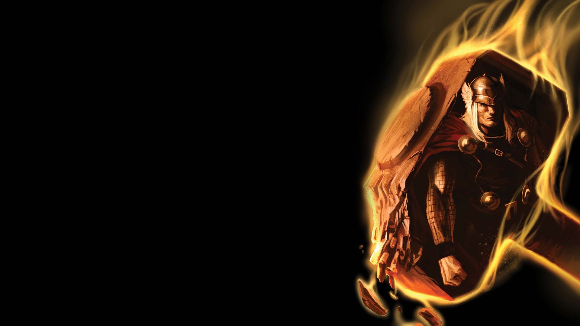 Thor con fulmine dorato, 1920x1080 1080p, PC Desktop