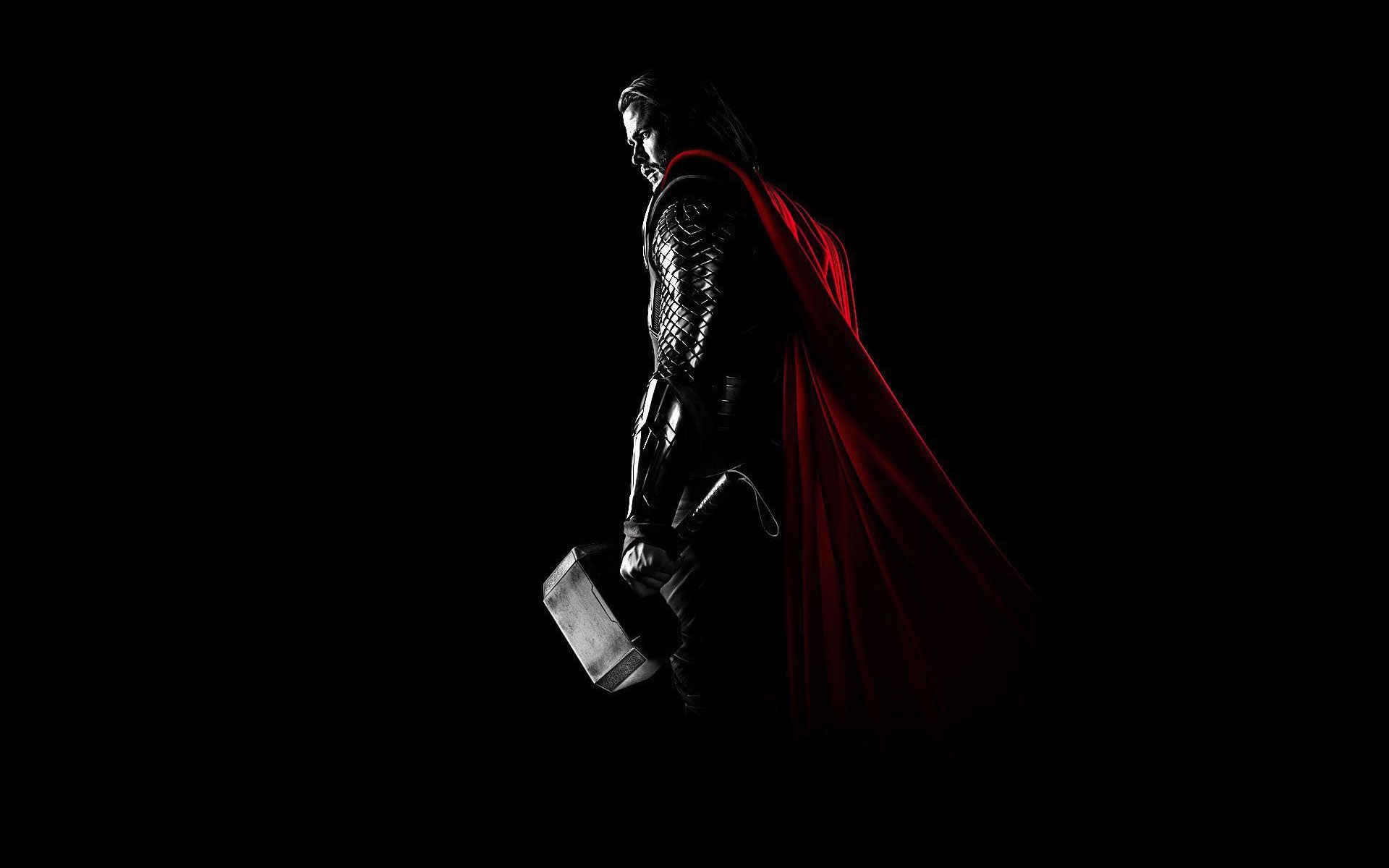 Thor silhouette con martello Mjolnir, 1920x1200 Full HD+ WUXGA, Monitor Gaming