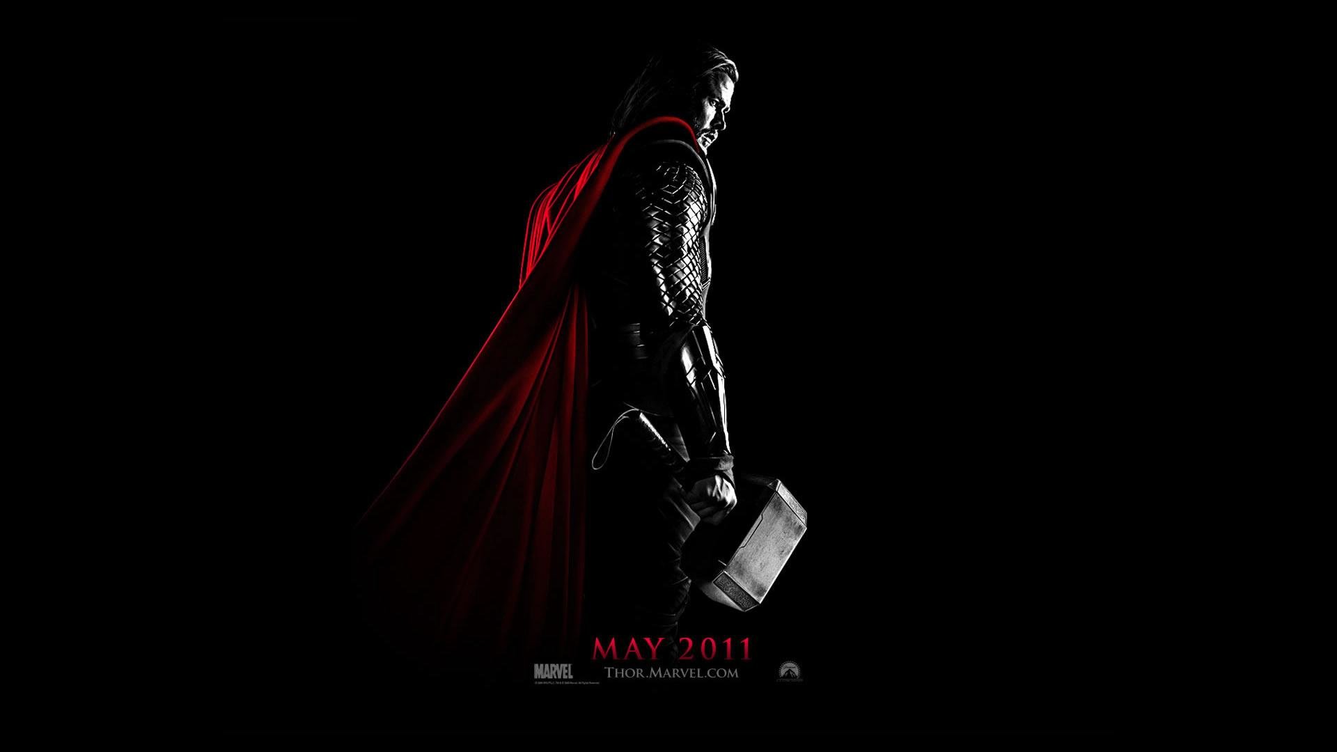 Thor con martello, sfondo scuro, 1920x1080 Full HD, PC Desktop