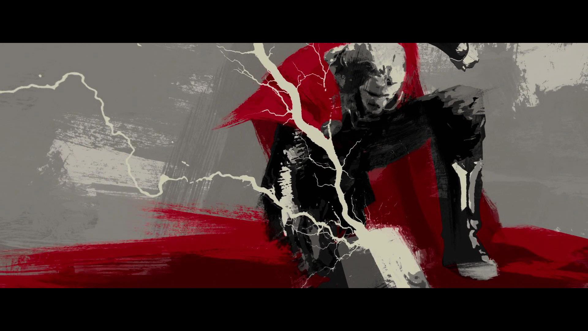 Thor con martello, arte astratta, 1920x1080 1080p, PC