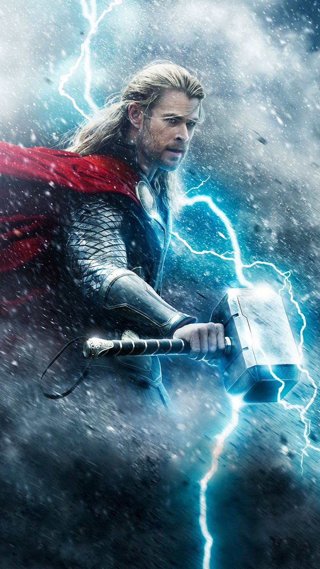 Thor con martello Mjolnir, 1080x1920 Verticale, Telefono