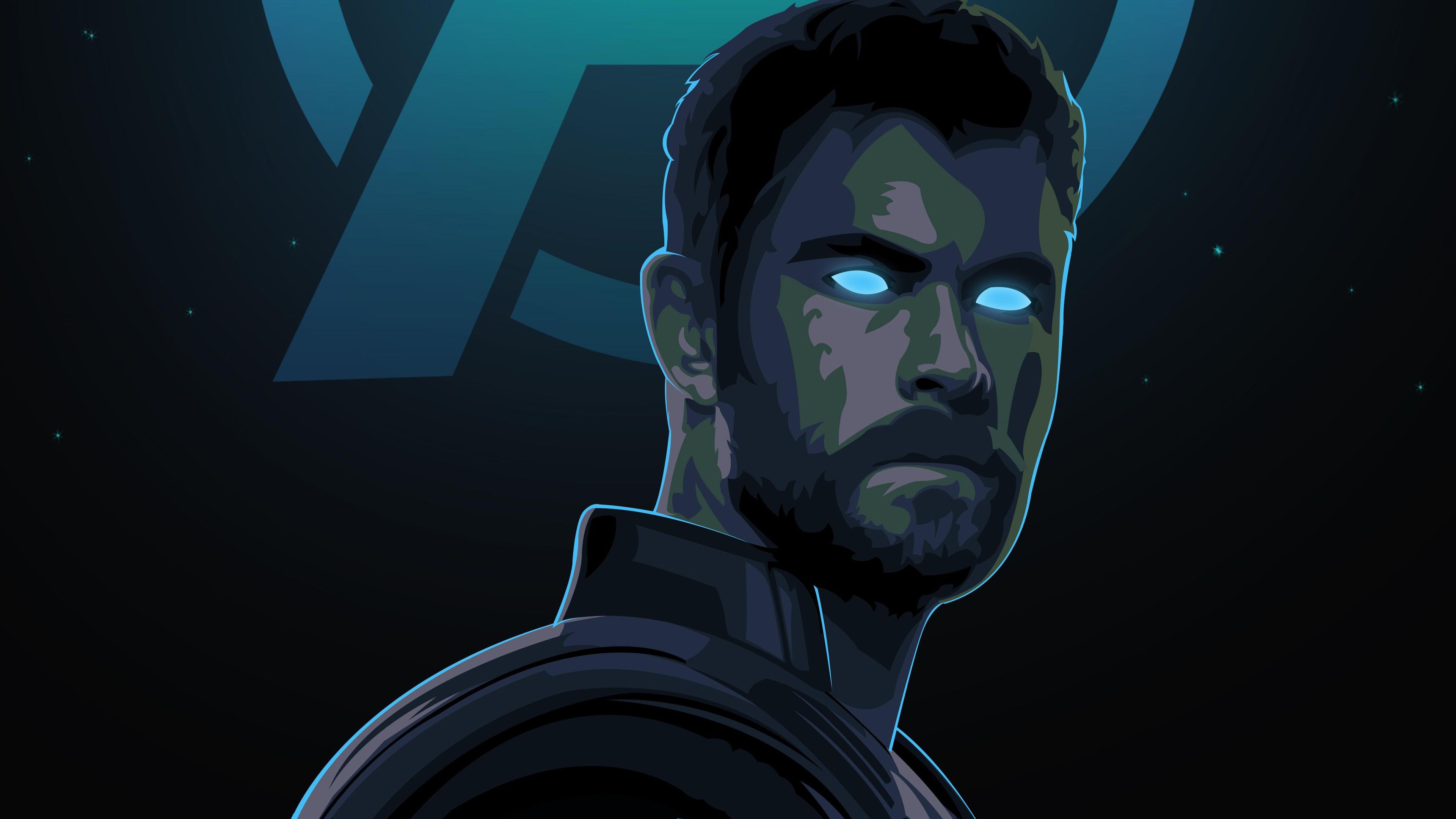 Thor minimalista Avengers Endgame, 3840x2160 Ultra HD, PC
