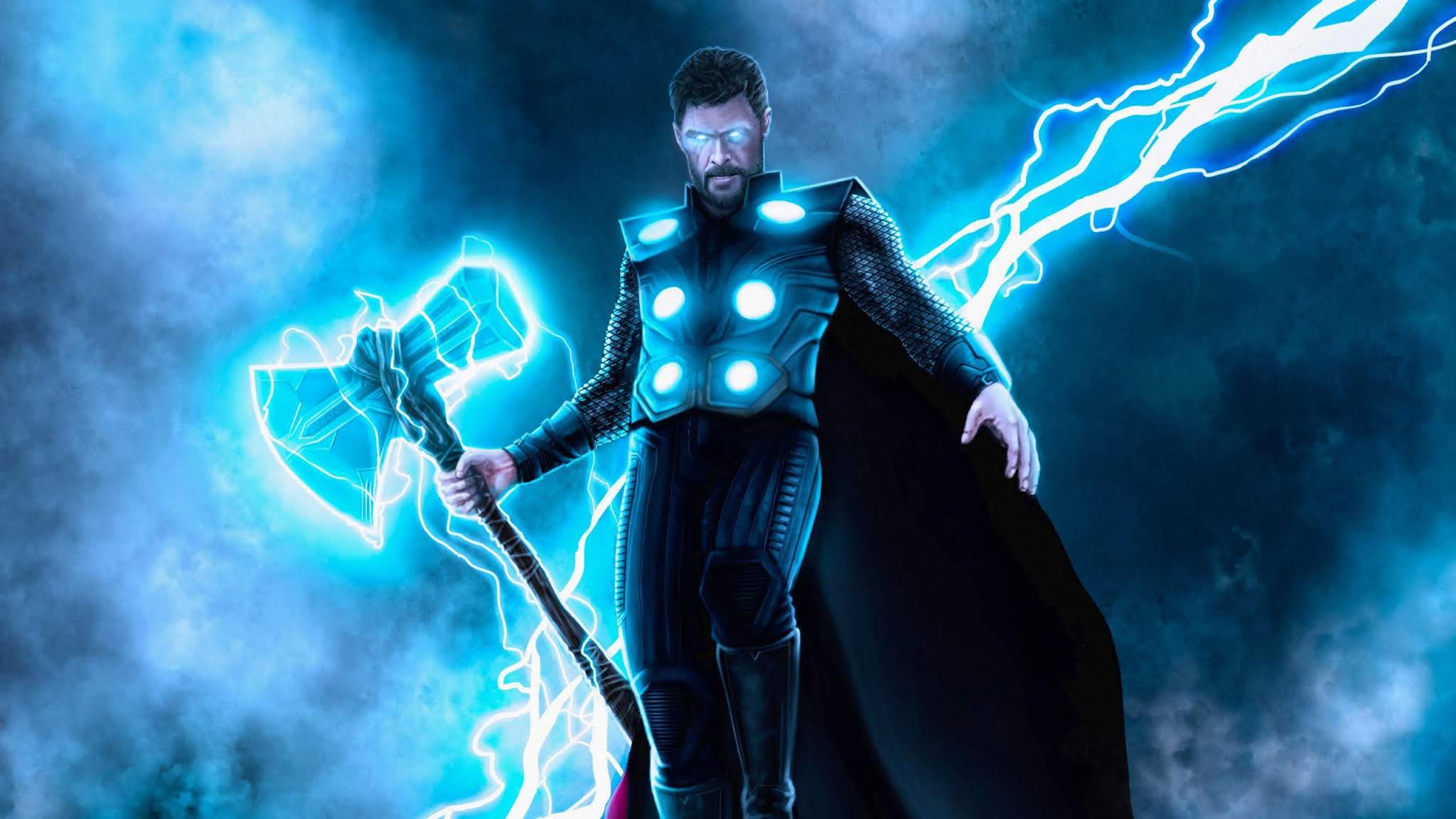 Thor con martello e fulmini, 2048x1152 Hi-Res, Monitor Gaming