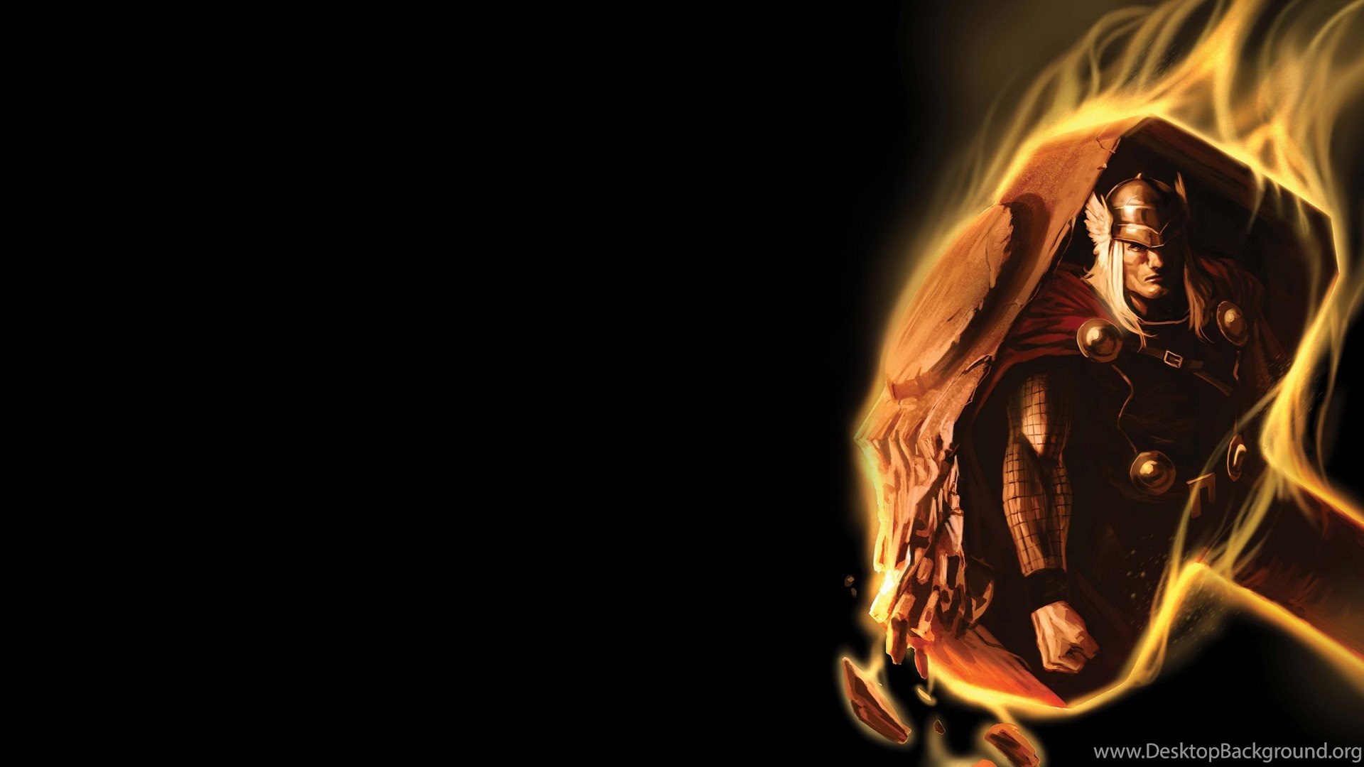 Thor con fulmini fiammeggianti, 1920x1080 Full HD 1080p, Desktop