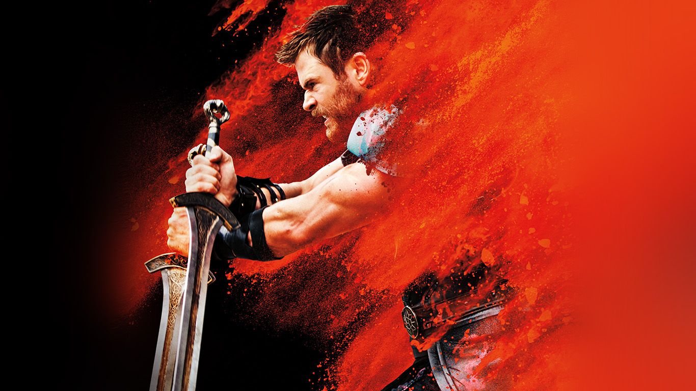 Thor Ragnarok arte rossa, 1366x768 HD, Desktop