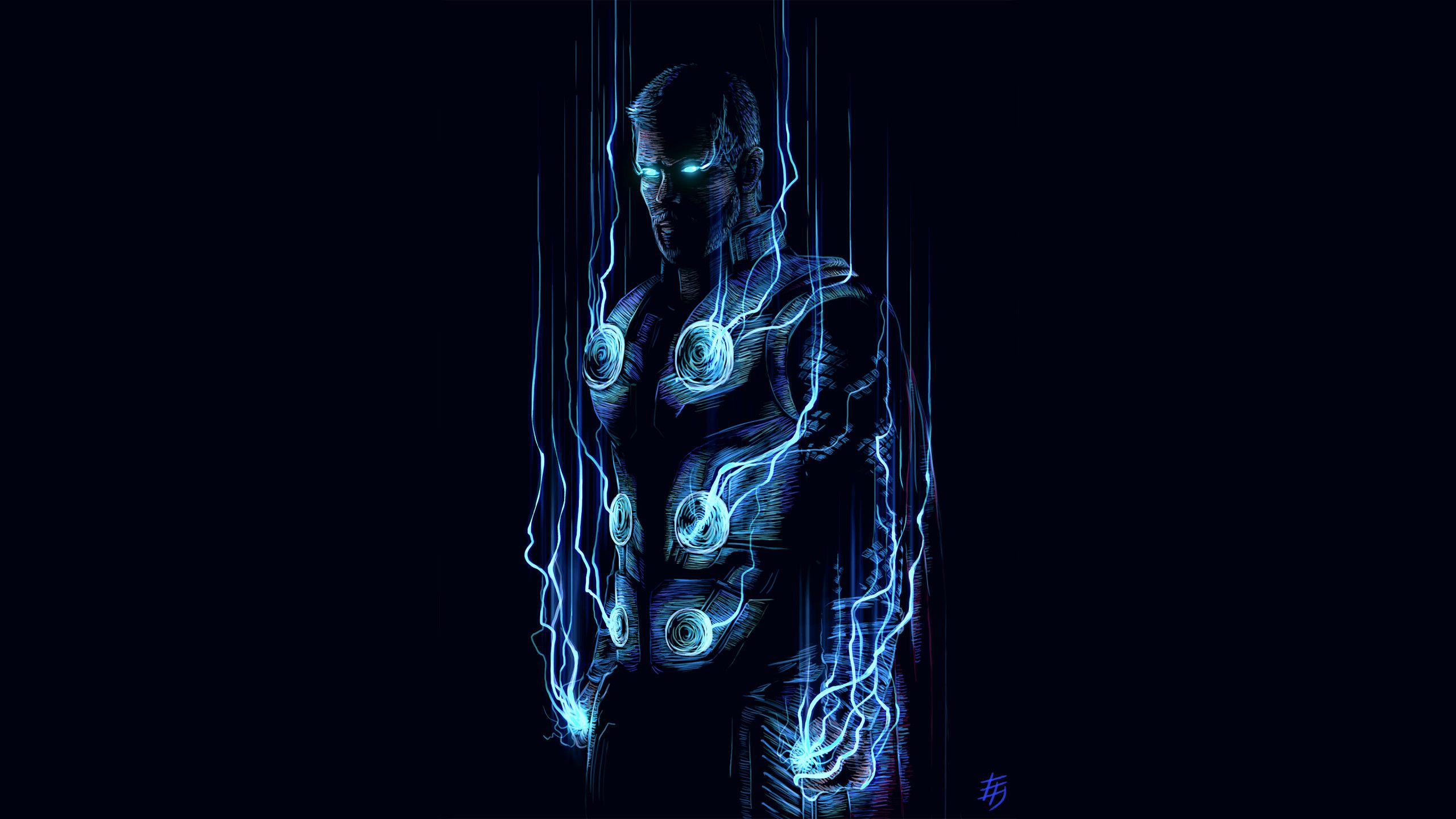 Thor fulmini blu scuro, 2560x1440 QHD, PC