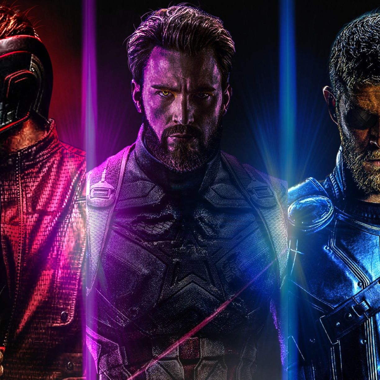 Star-Lord, Captain America, Thor, Steve Rogers, 1224x1224 HD, PC