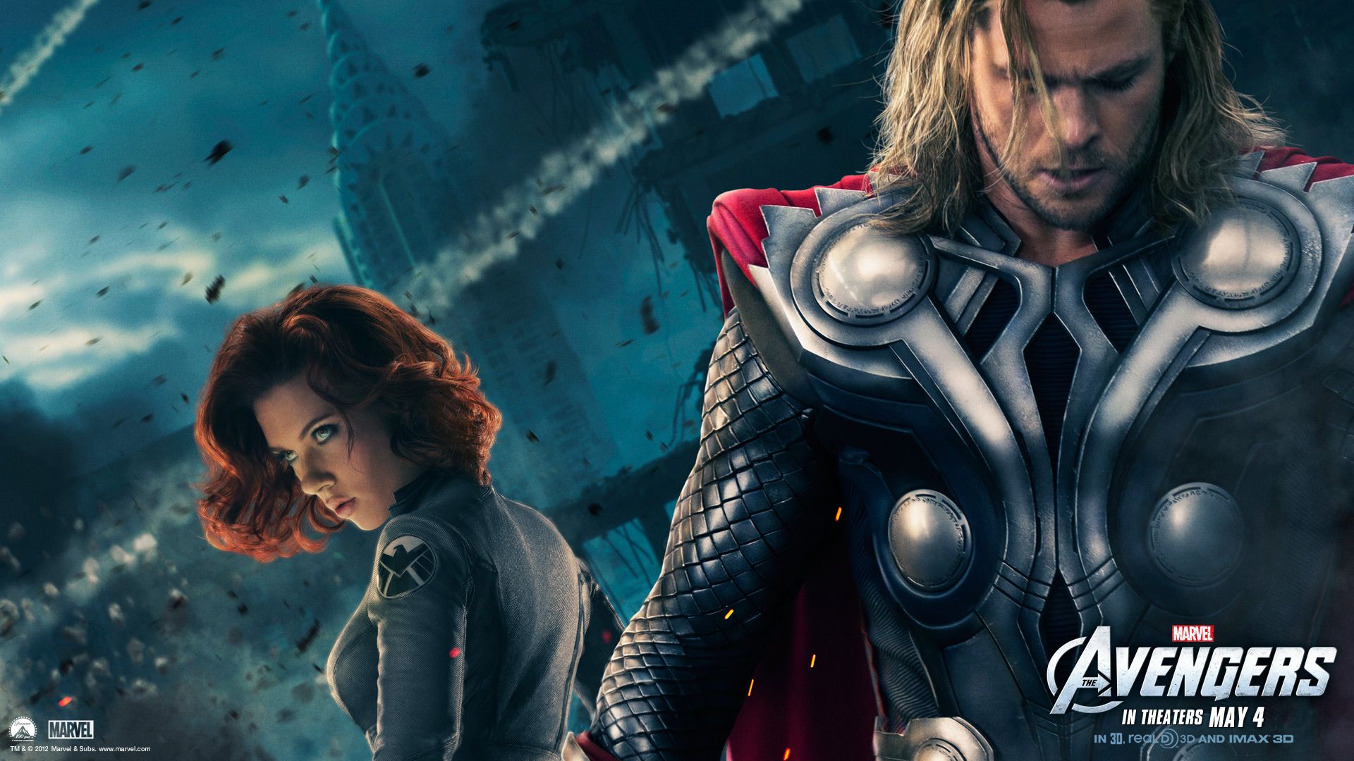 Thor e Black Widow Avengers, Marvel, 1920x1080 1080p, Desktop