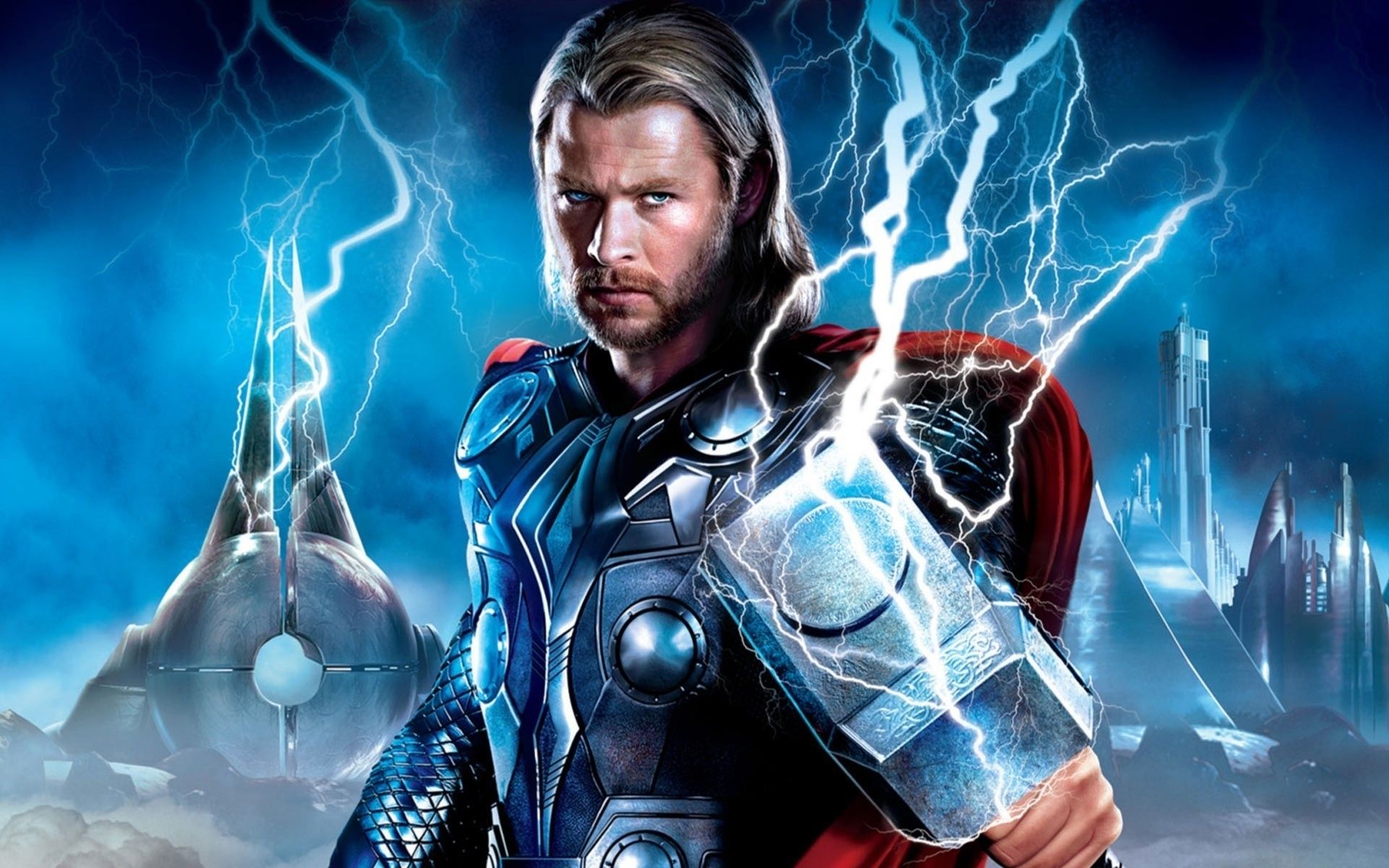 Thor con martello e fulmini, 1920x1200 WUXGA, PC