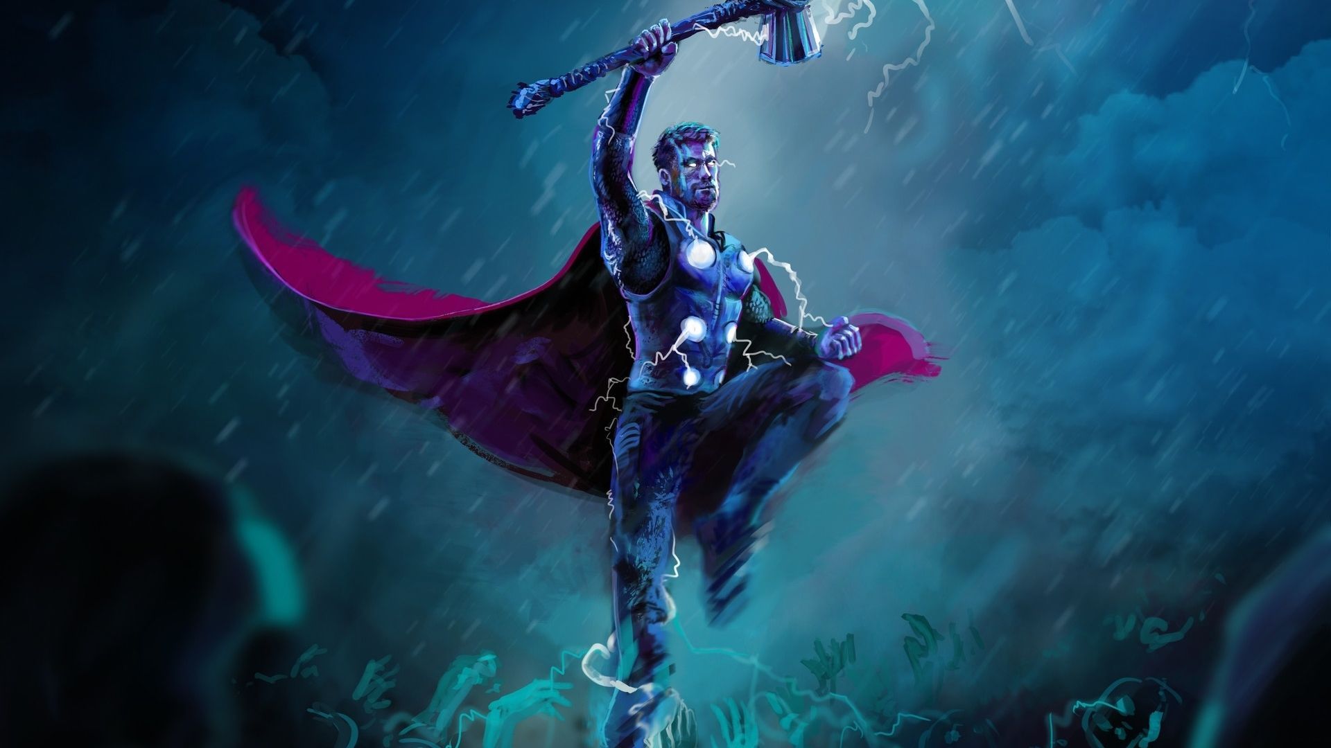 Thor con martello e fulmine, 1920x1080 Full HD, Monitor Gaming