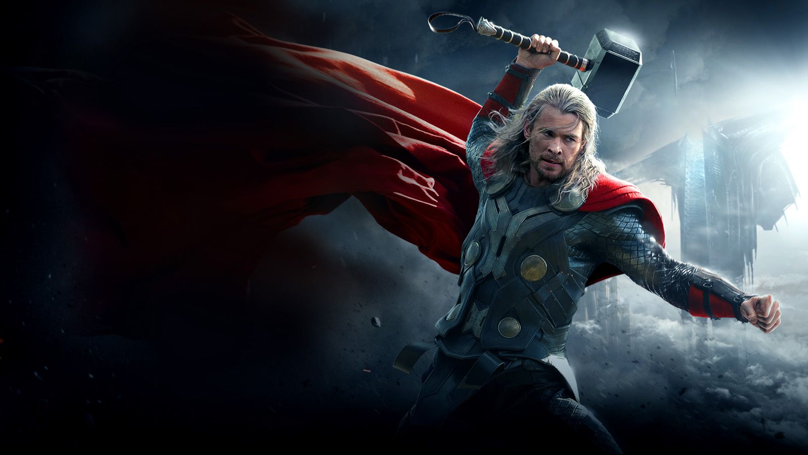 Thor con martello e mantello rosso, 1600x900 HD, PC Desktop