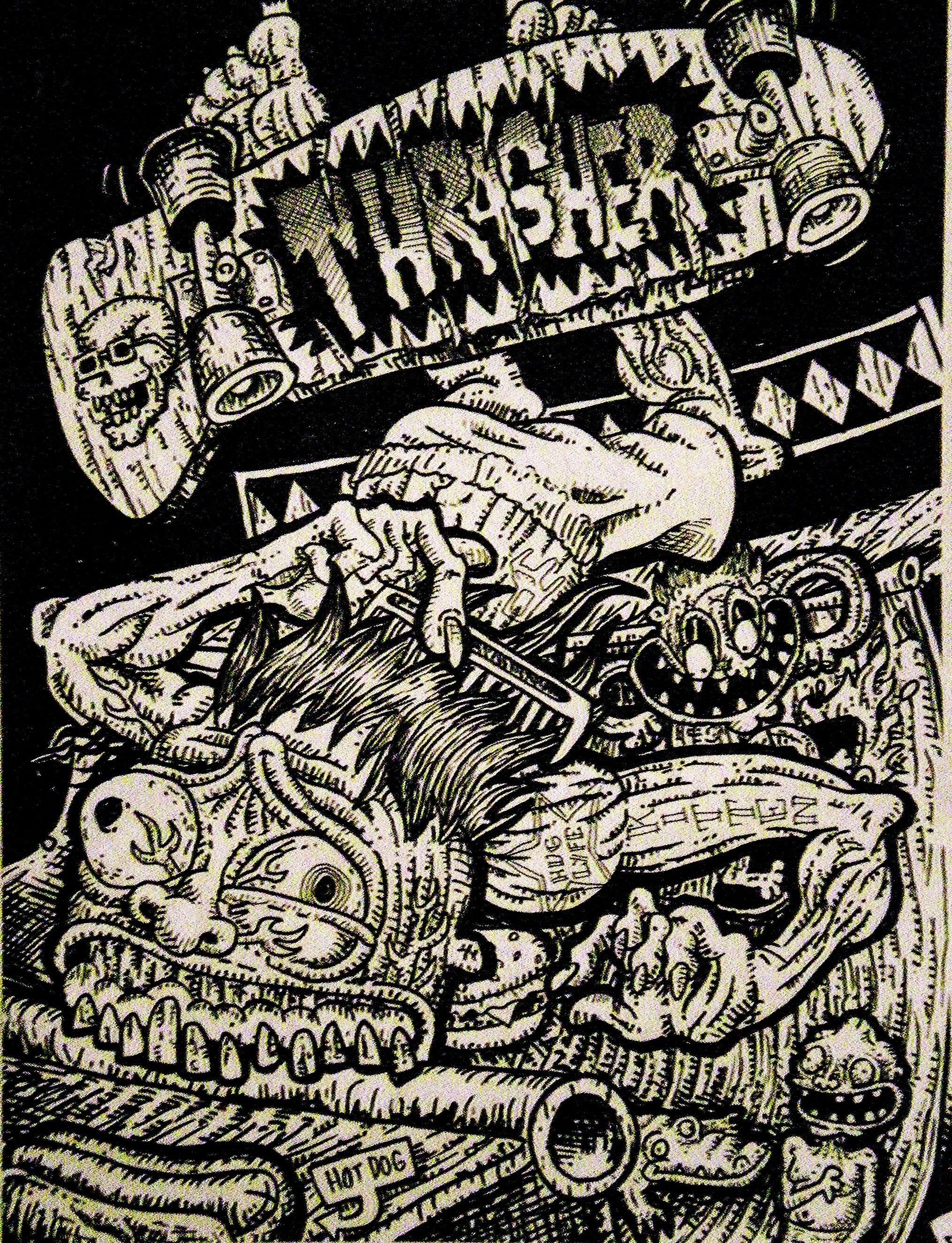 Logo Thrasher fiamme, 1080x1920 Full HD Verticale, iPhone