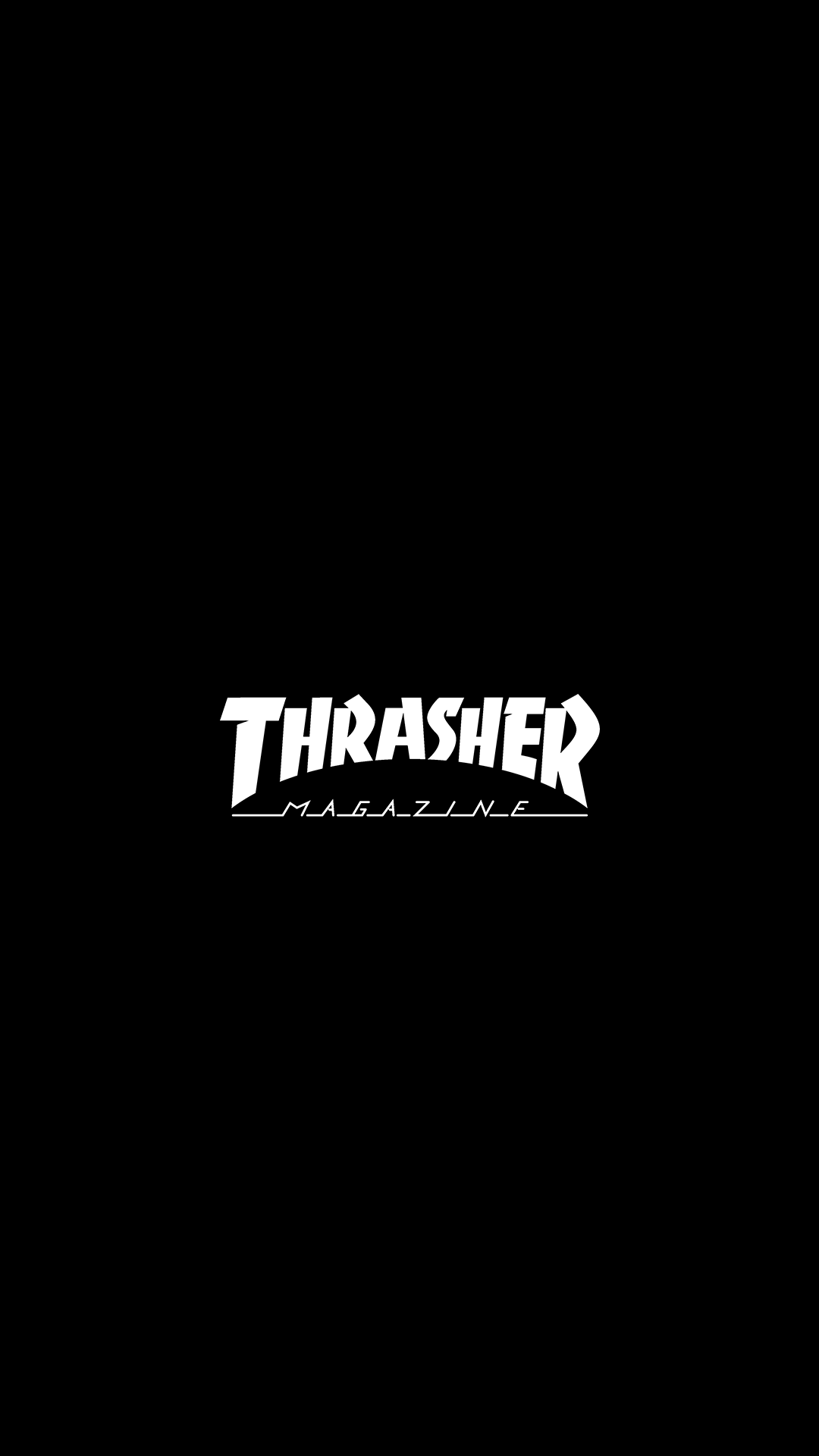 Logo Thrasher Magazine bianco, 1080x1920 Verticale, Telefono