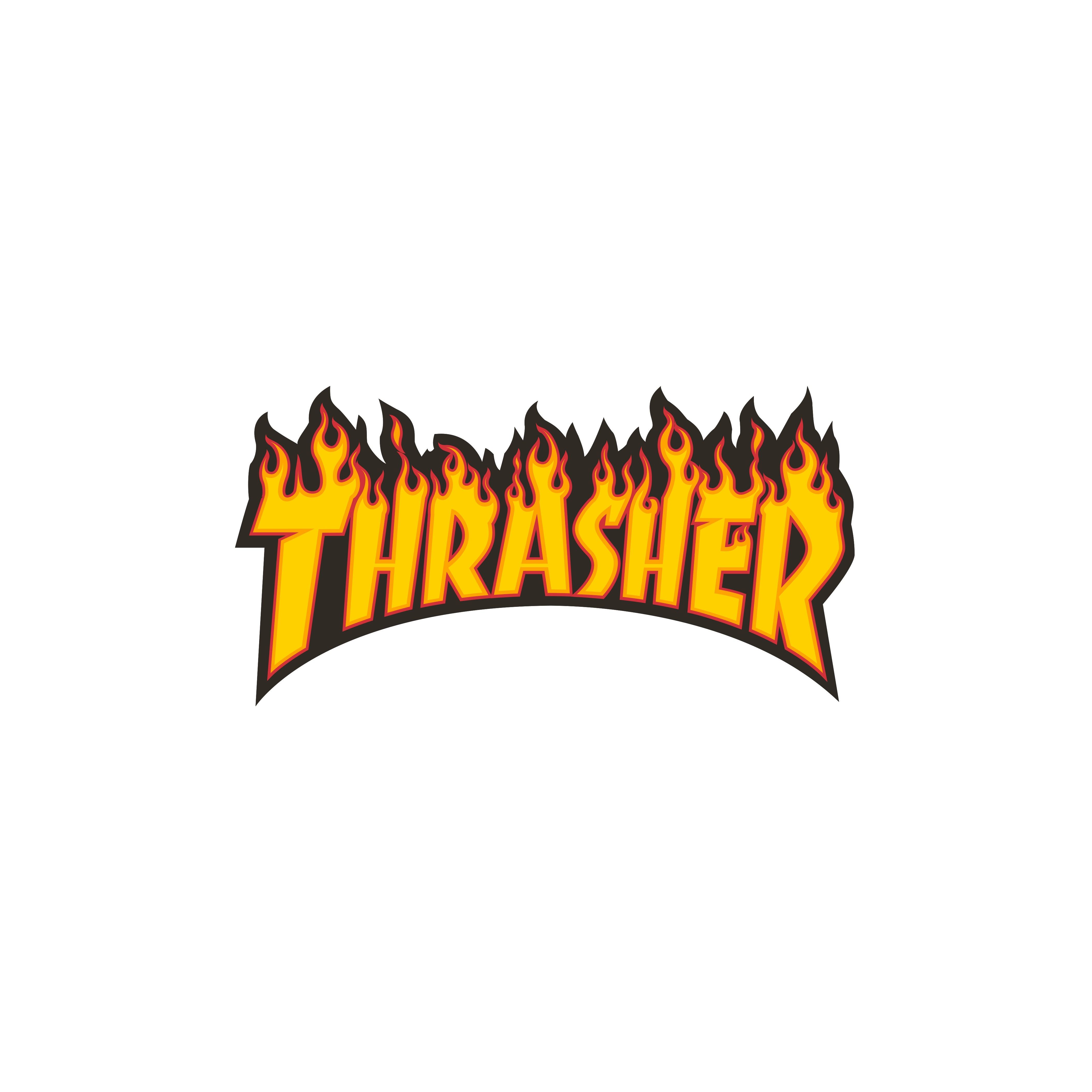 Logo fiamme Thrasher, 4218x4218 4K Ultra HD, Monitor 4K