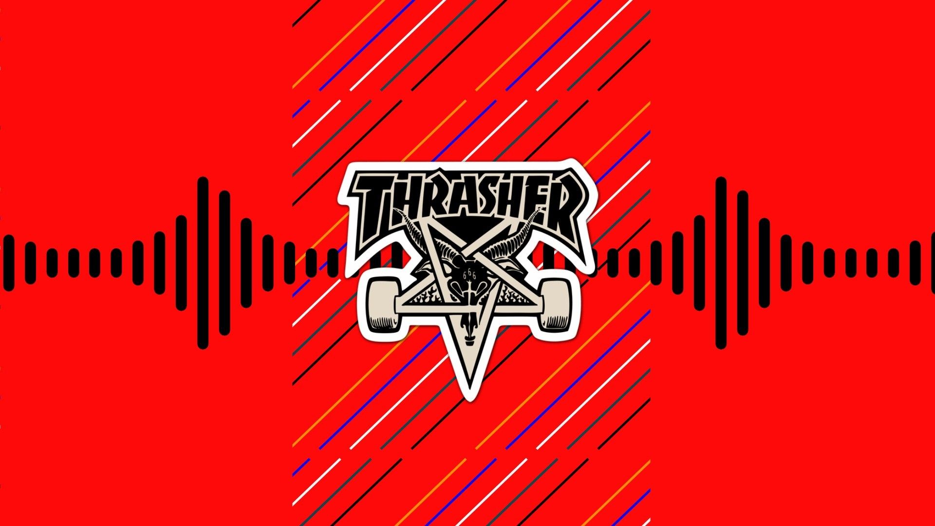 Logo Thrasher fiamme, 1080x1920 Full HD Verticale, Smartphone