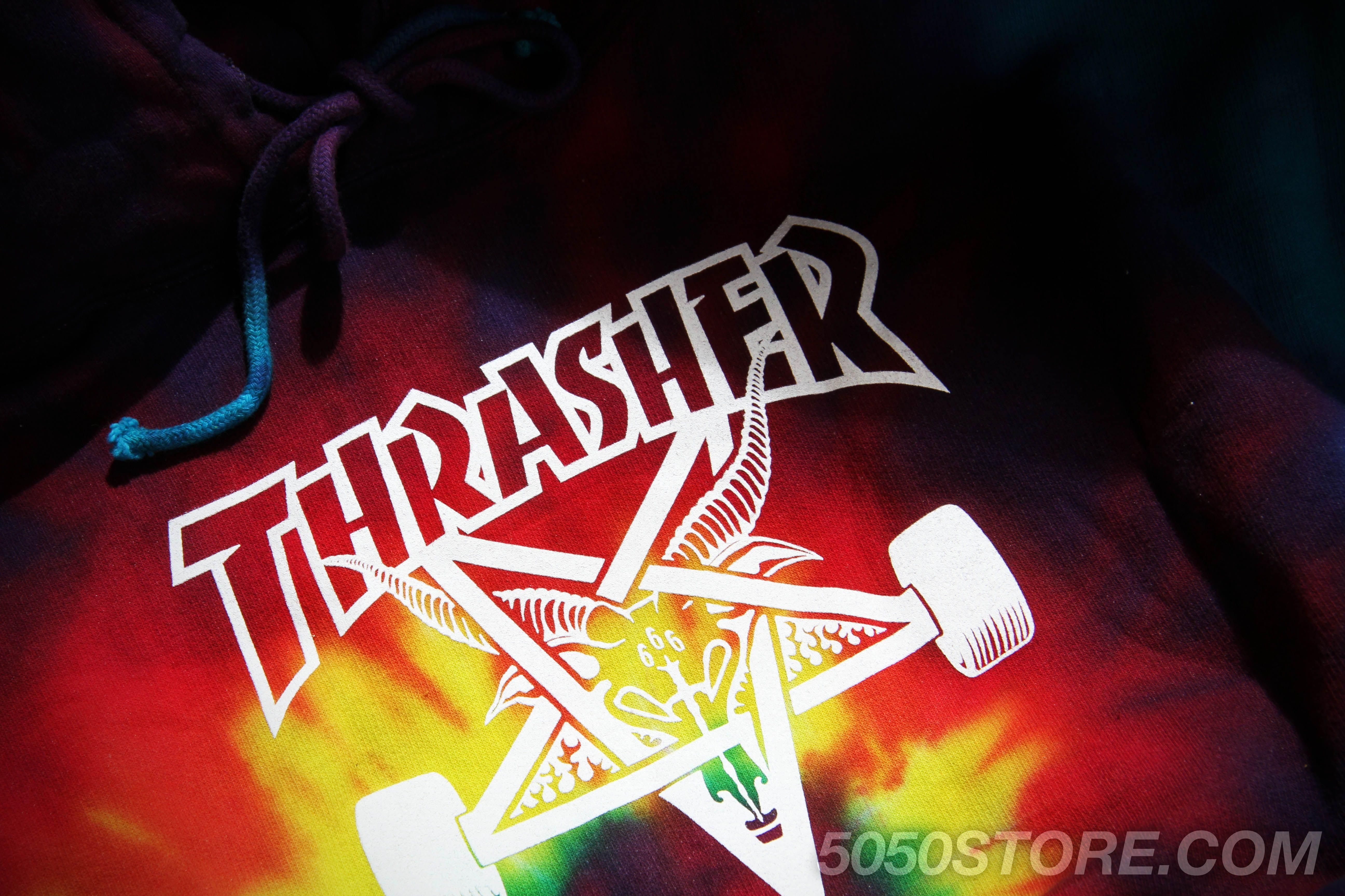 Logo Thrasher palme glitch, 1081x1921 Verticale, Mobile