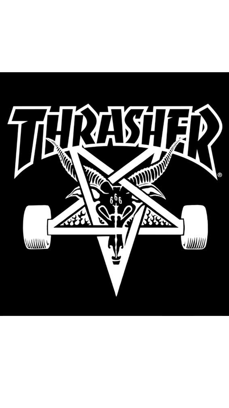 Logo Thrasher fiamme galassia, 750x1333 Full HD Verticale, iPhone