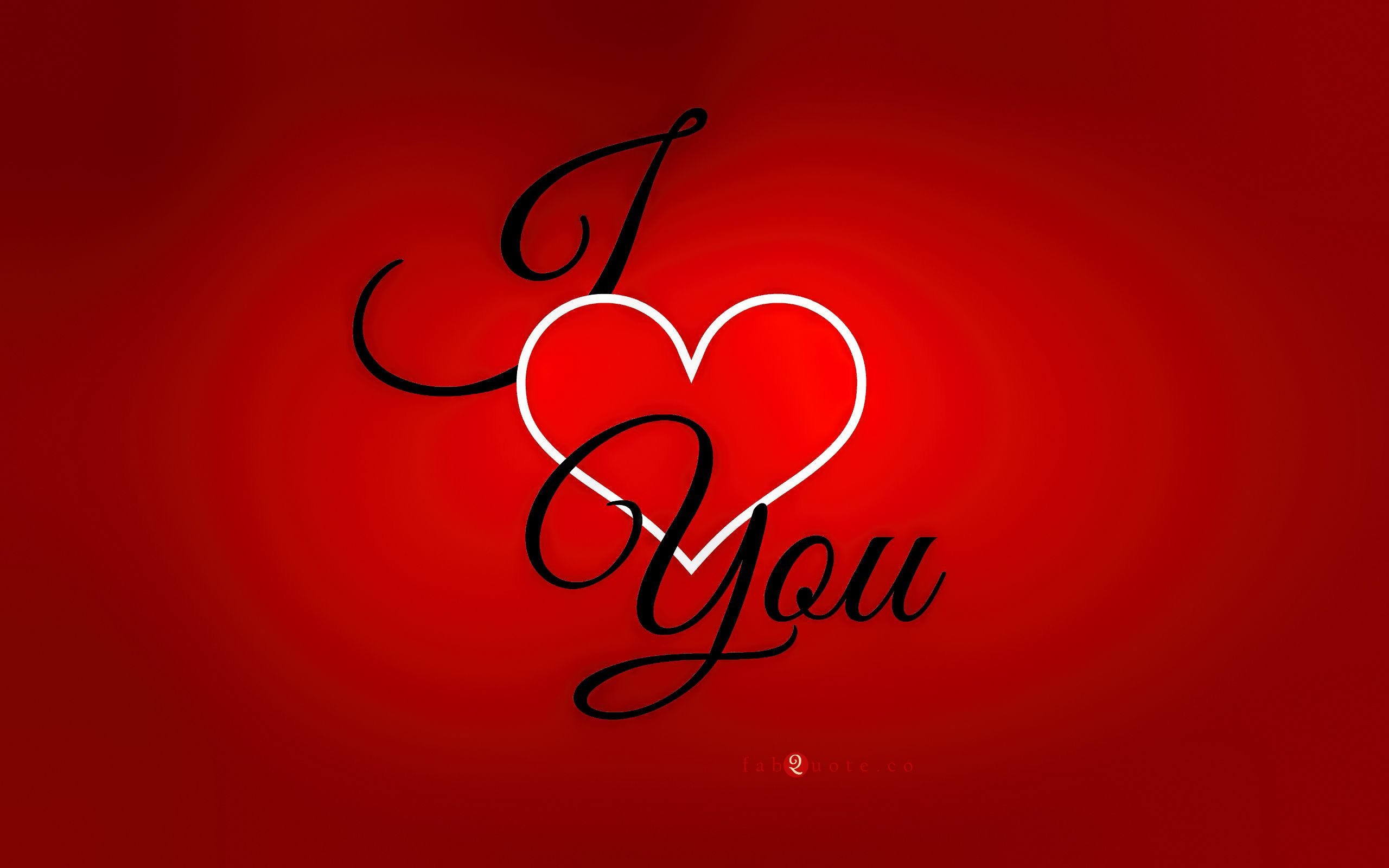 Scritta I Love You sfondo rosso, 2560x1600 2K, Desktop