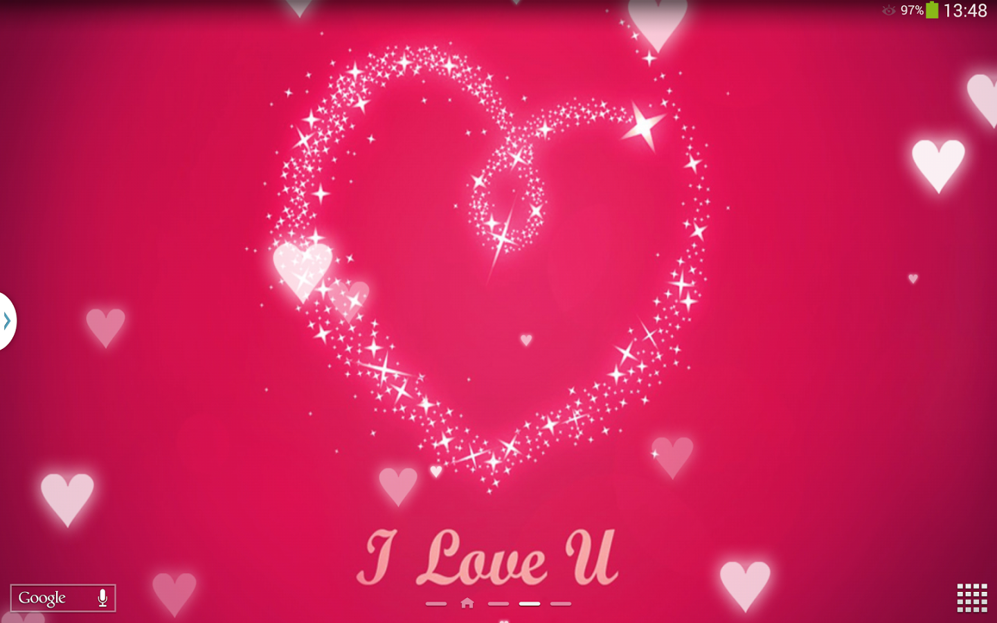 Cuore scintillante rosa I Love U, 1440x900 HD, Desktop