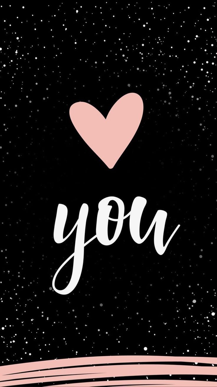cuore rosa scritta you, 736x1309 Verticale, Mobile