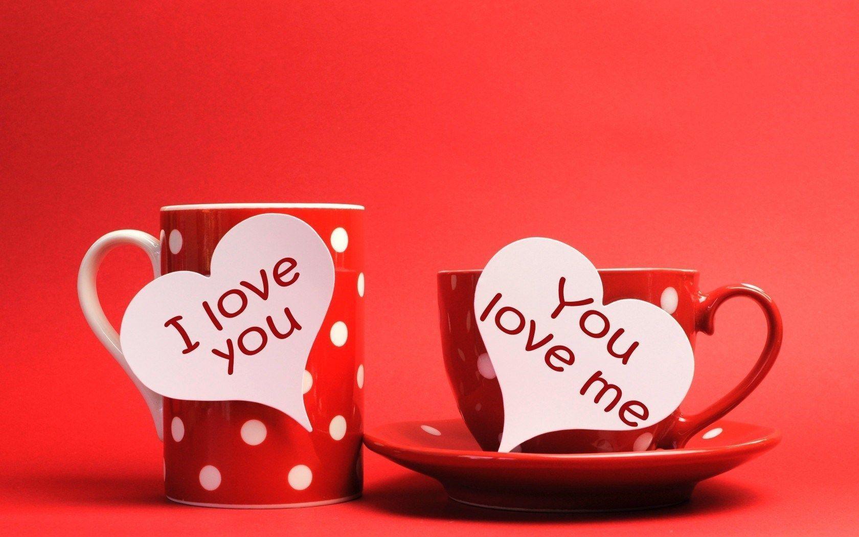 Tazze rosse con cuori messaggio amore, 1680x1050 900p, MacBook Air