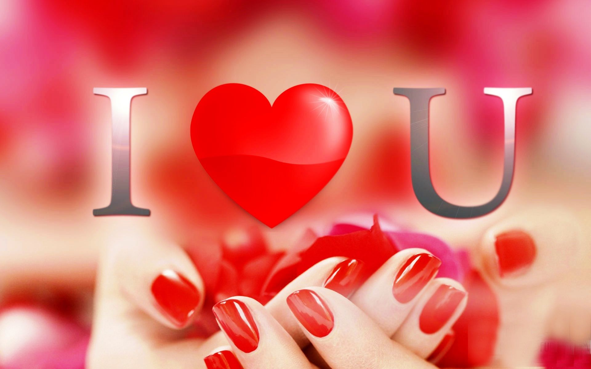 Cuore rosso I love U mani, 1920x1200 WUXGA, iMac