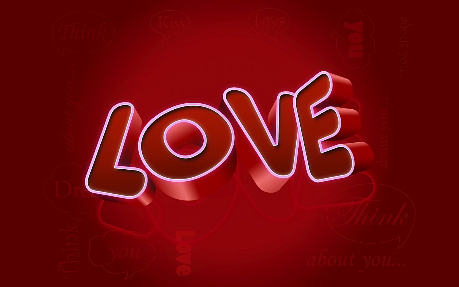 Scritta LOVE neon rosso, 1600x1000 HD Ready, PC