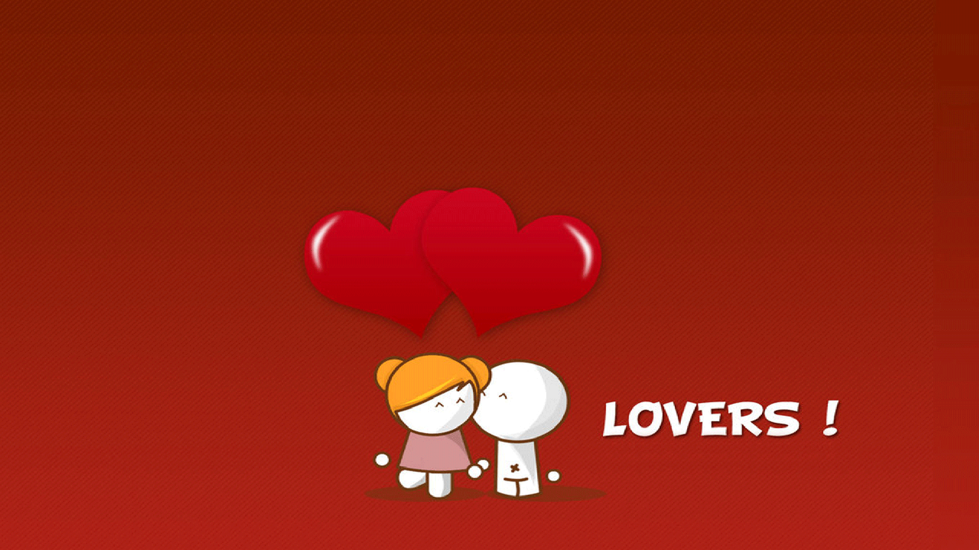Coppia cartoon con cuori rossi, 1920x1080 Full HD, PC Desktop