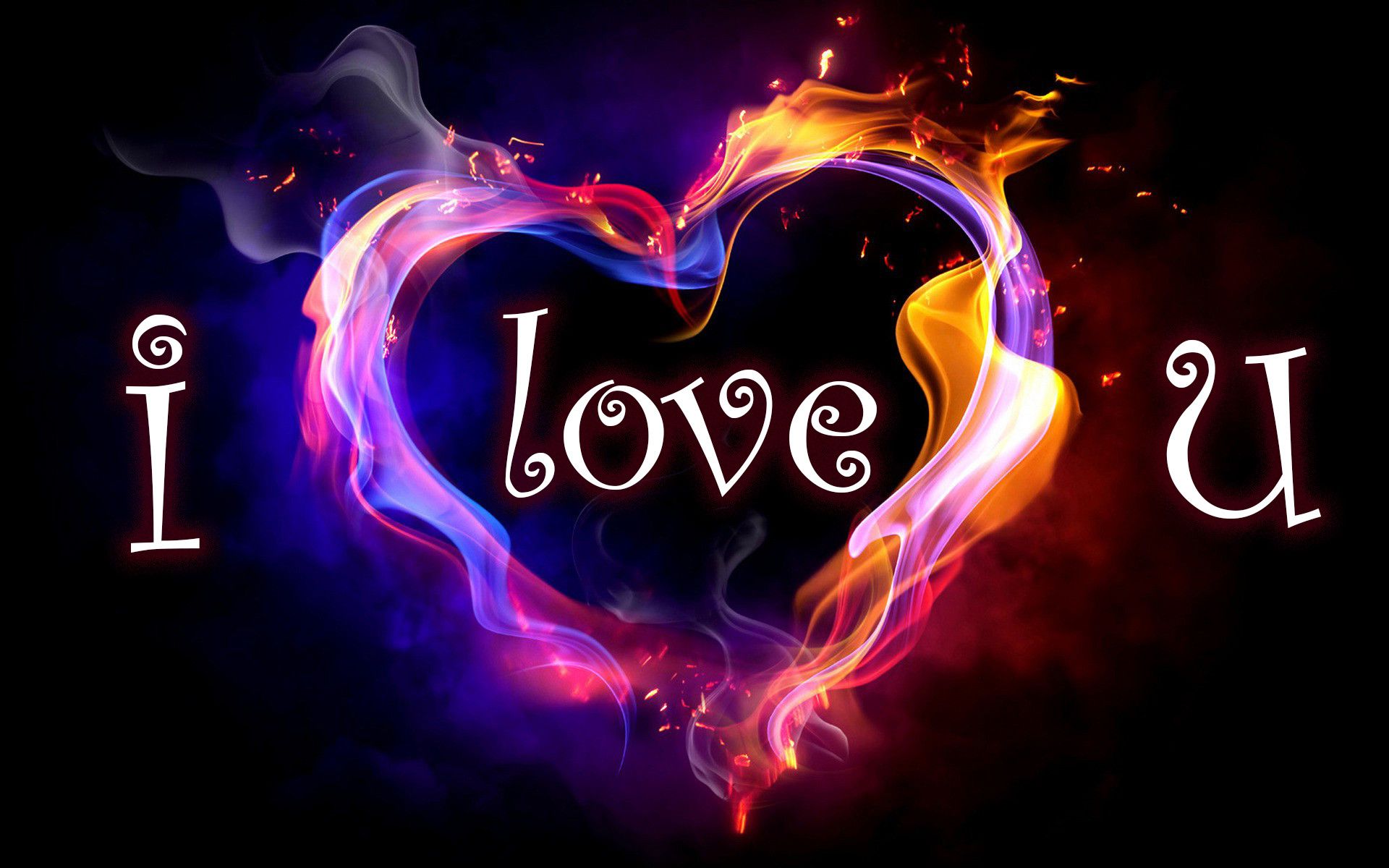 Cuore di fuoco colorato, 1920x1200 Full HD+ WUXGA, Desktop
